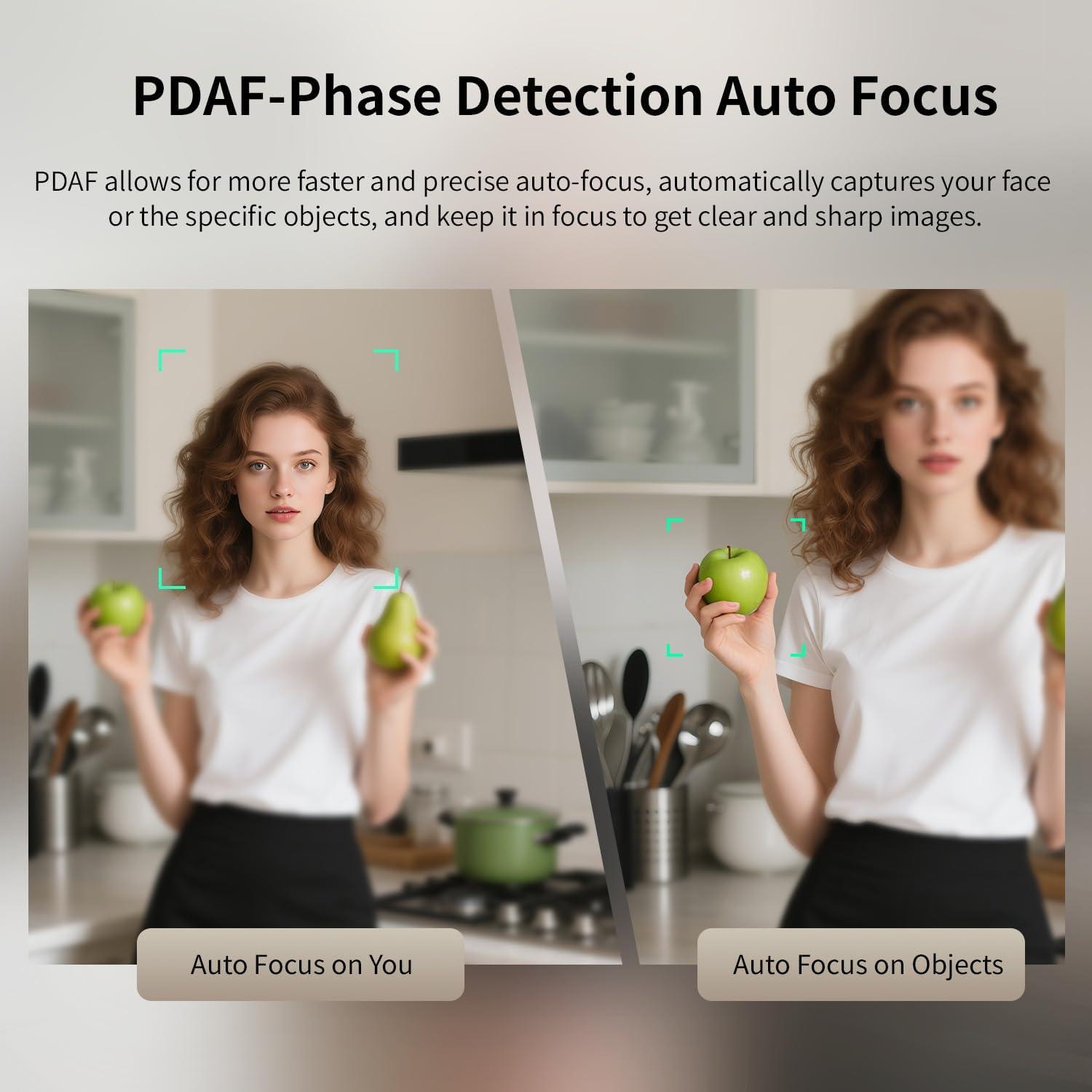 Webcam 4K TOALLIN SC106L con Luz Anular y Control Remoto