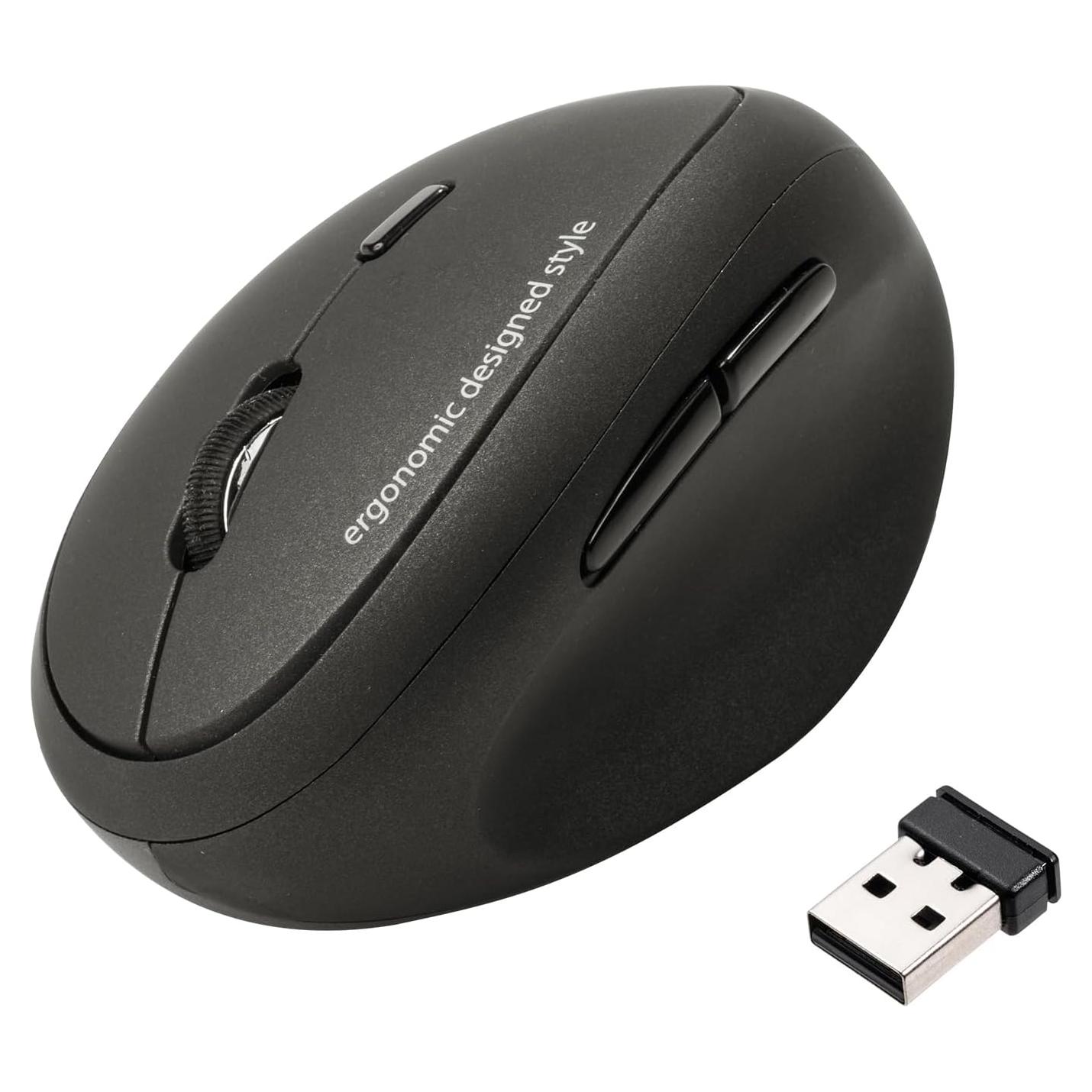 Ratón Ergonómico Inalámbrico SANWA GMAERGW17 Negro 800/1200/1600 DPI