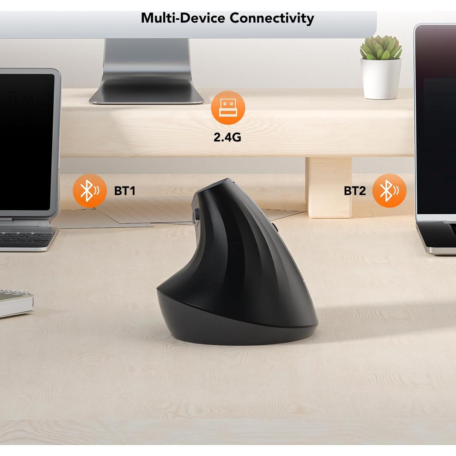 Ratón Ergonómico Inalámbrico KYSONA Vertical Bluetooth 4000 DPI