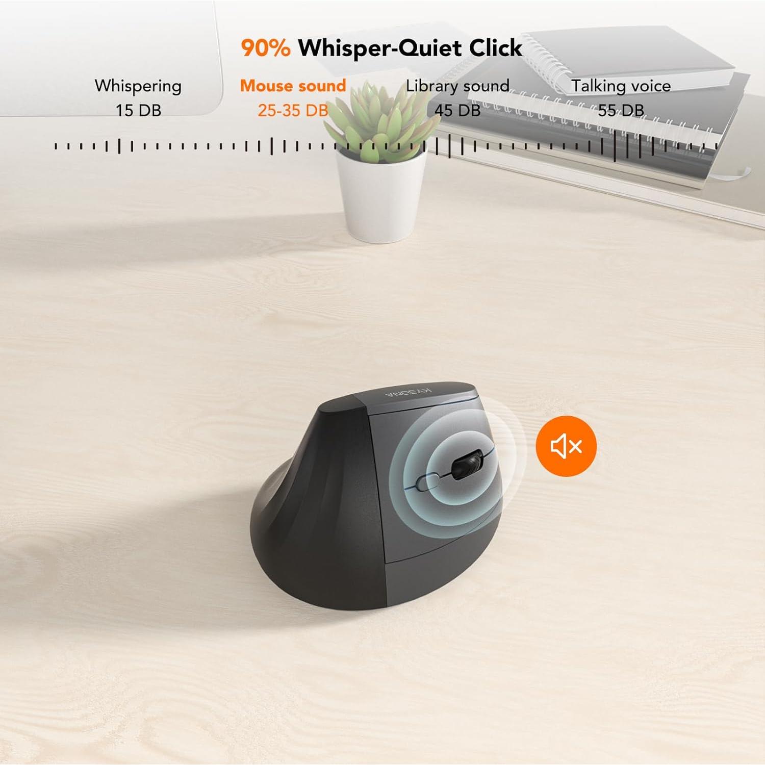 Ratón Ergonómico Inalámbrico KYSONA Vertical Bluetooth 4000 DPI