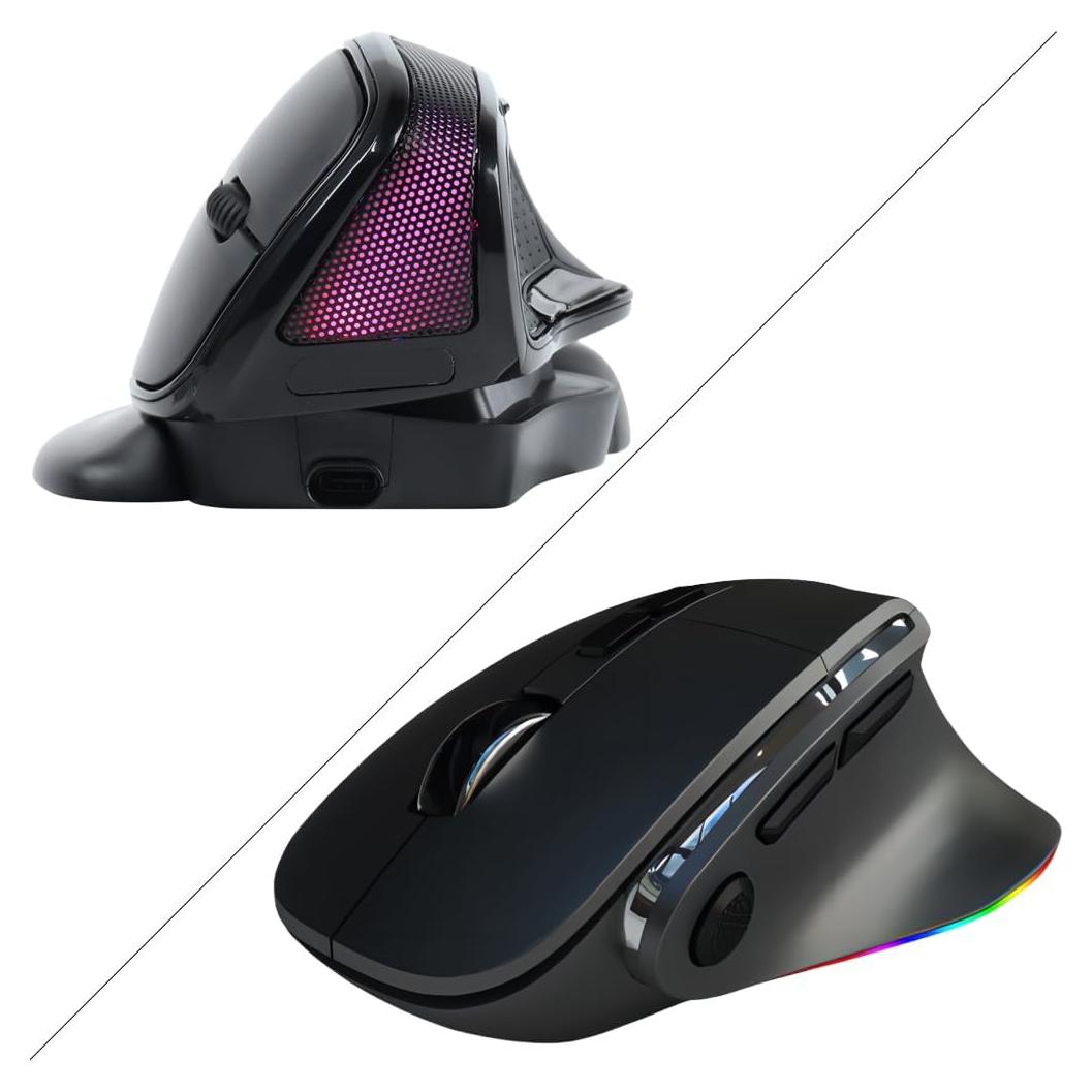 Ratón Inalámbrico Ergonómico Ajustable 3600 DPI USB/Bluetooth