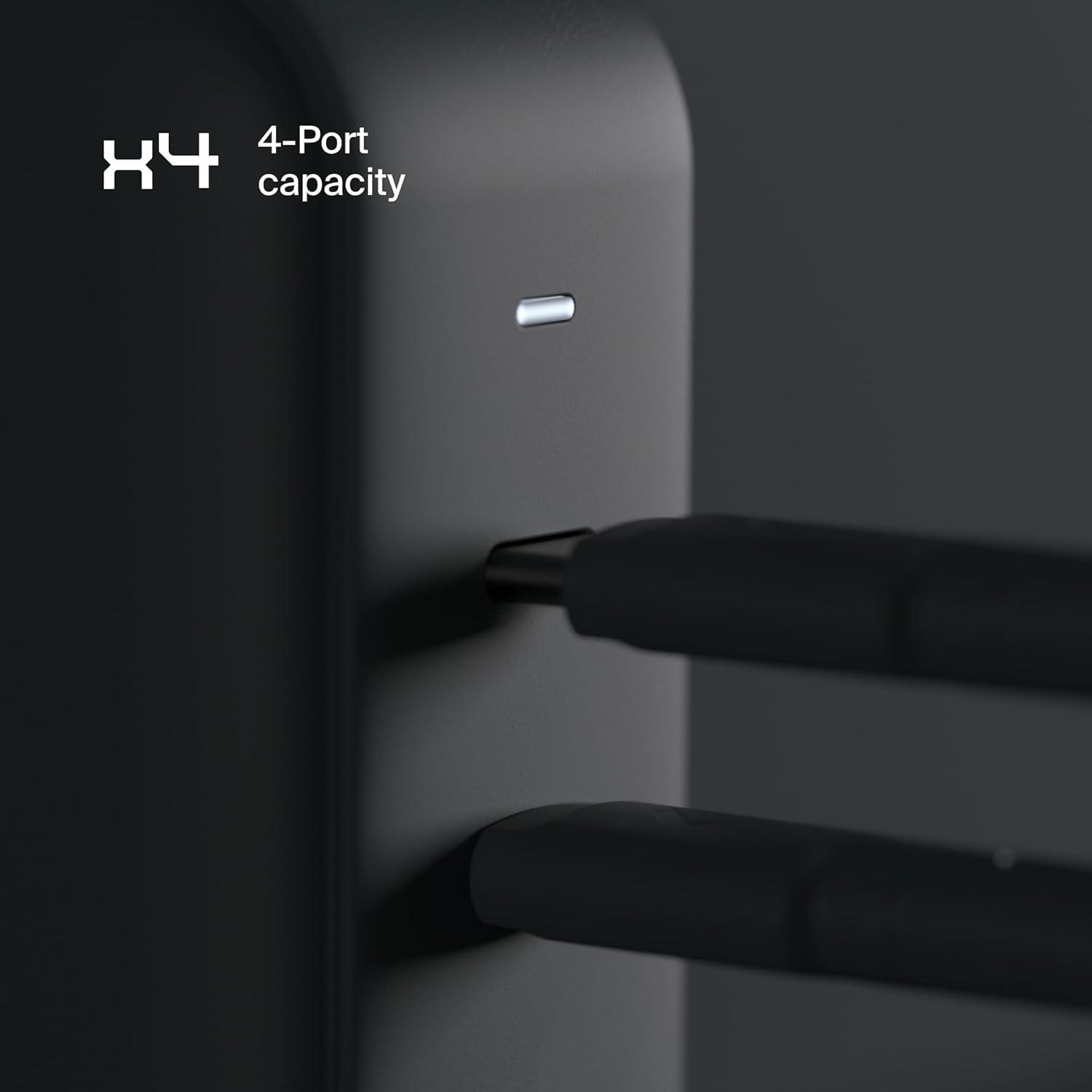 Cargador Rápido Clemm Core 100W GaN 4 Puertos USB-C y USB-A