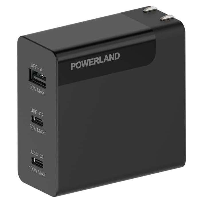 Cargador USB C 100W Powerland con 3 Puertos GaN III