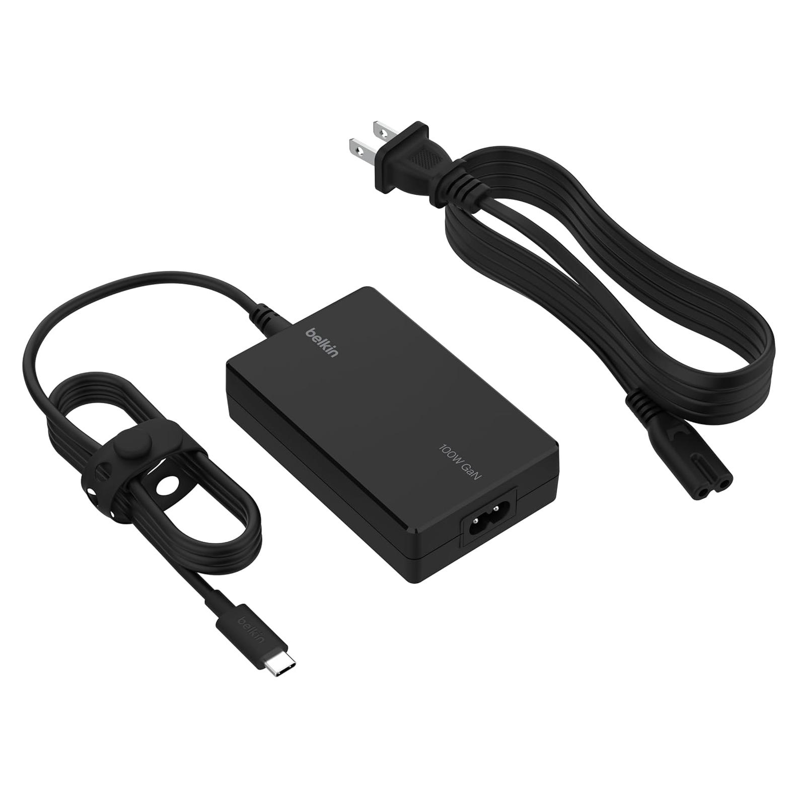 Adaptador de corriente Belkin 100W USB-C GaN con cable 2.4m