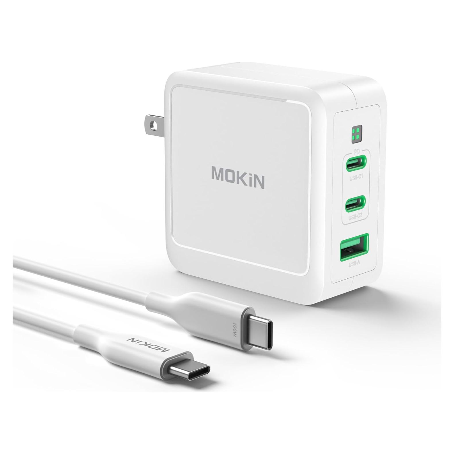 Cargador USB C 100W C-Smartlink Plegable Rápido 3 Puertos