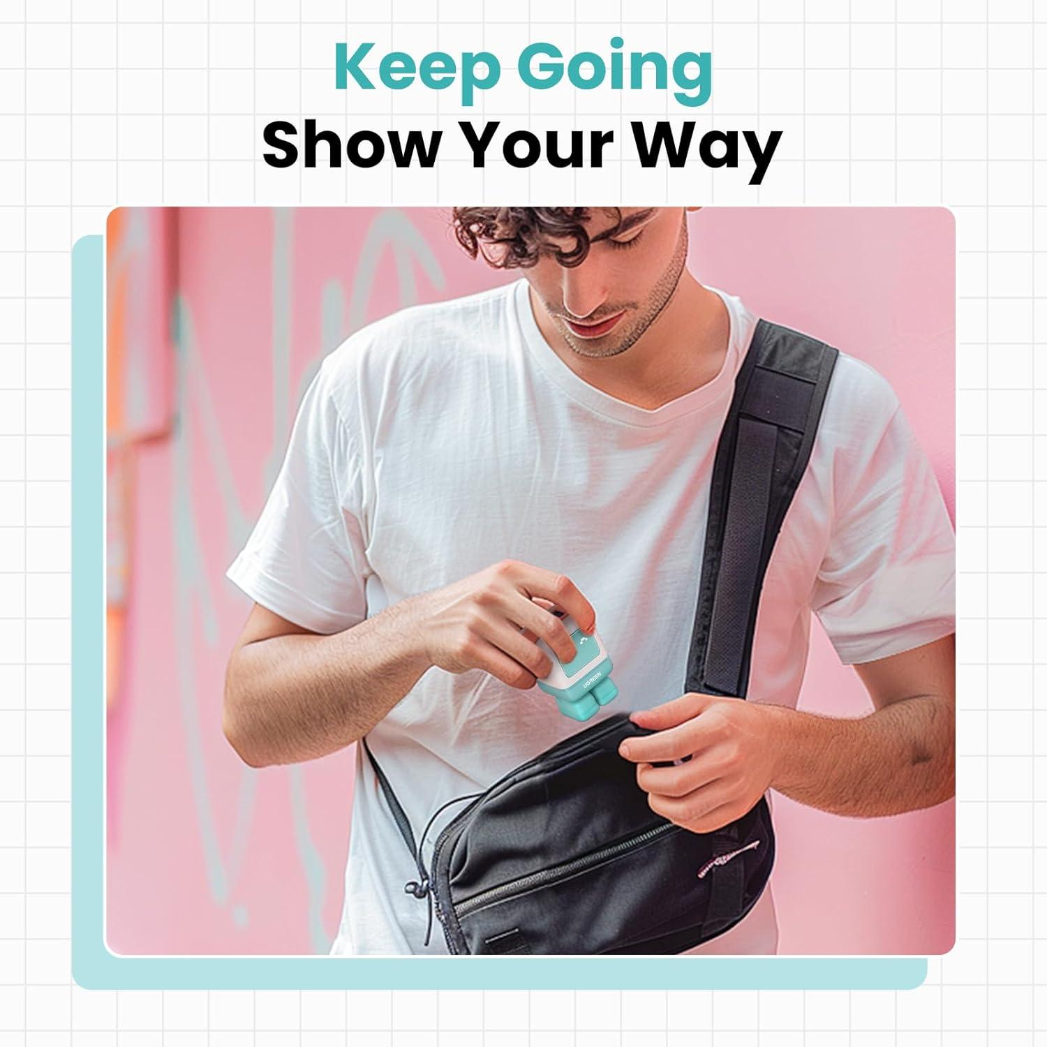 Cargador UGREEN Uno 65W USB-C 3 Puertos Robot Compacto