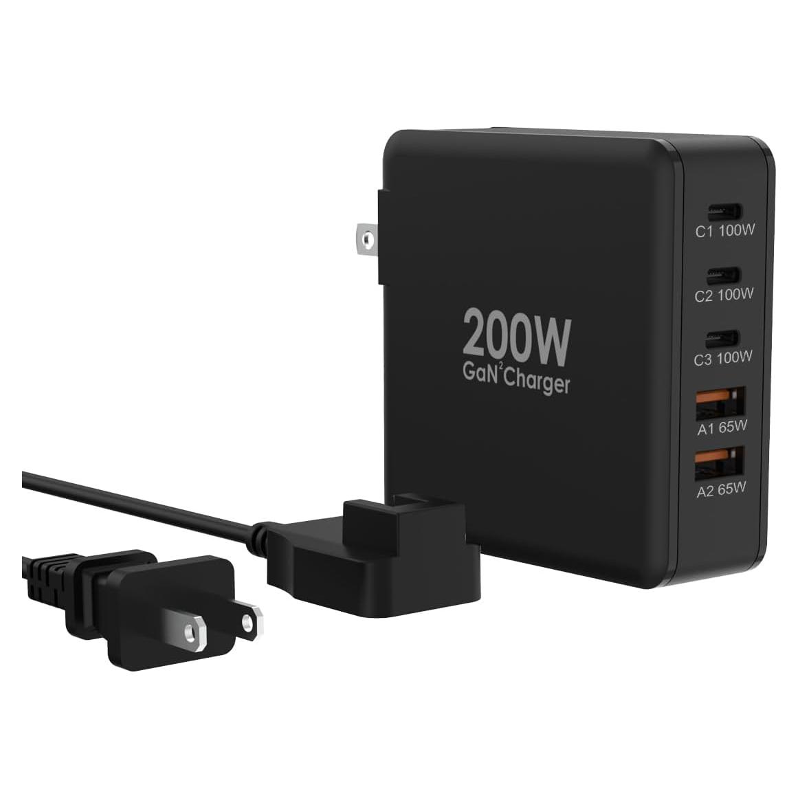 Cargador Rápido USB C 200W ShenZhen Ugoodbuy 5 Puertos