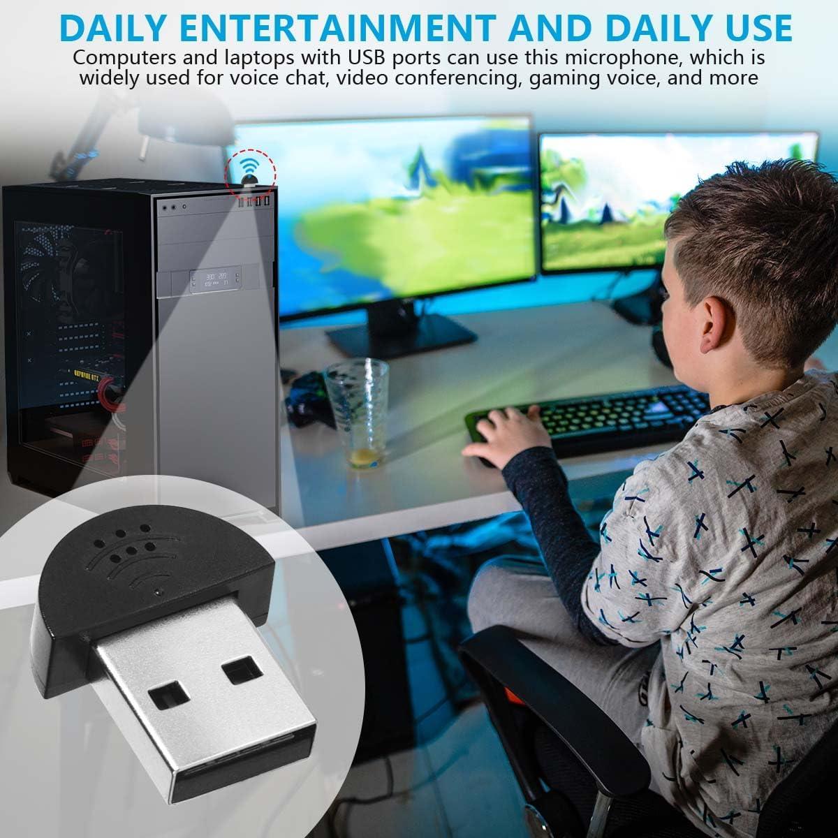 Micrófono Mini USB KISEER 2 Pcs para PC y Laptop - Conectar y Usar
