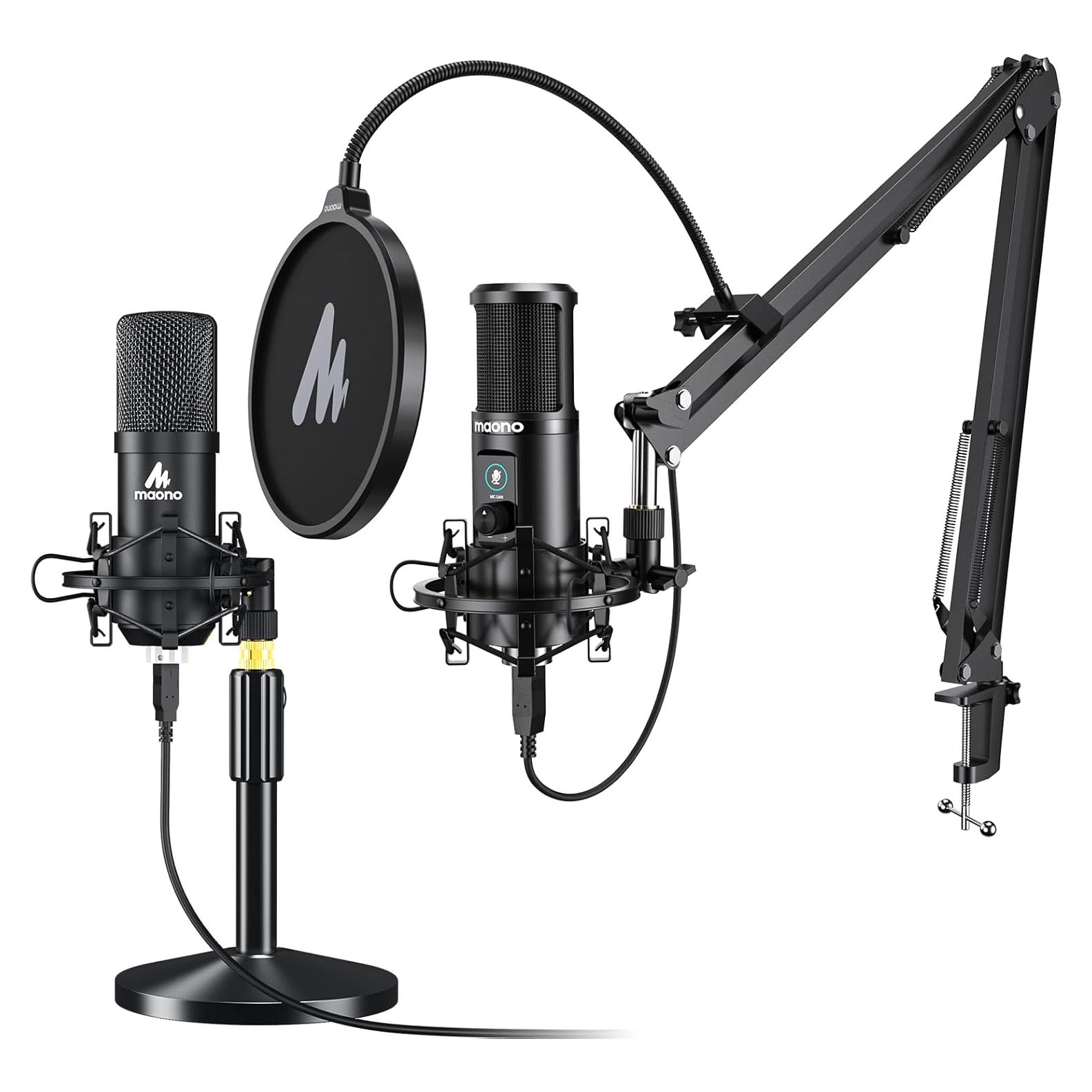 Micrófono USB MAONO PM421 192kHz/24bit Condensador Profesional