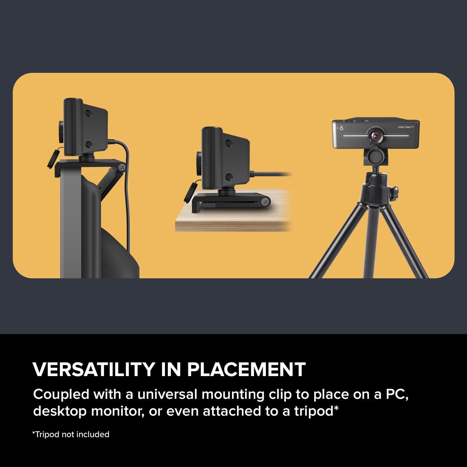 Webcam 4K UHD Creative Live! Cam con Lente Gran Angular 95°