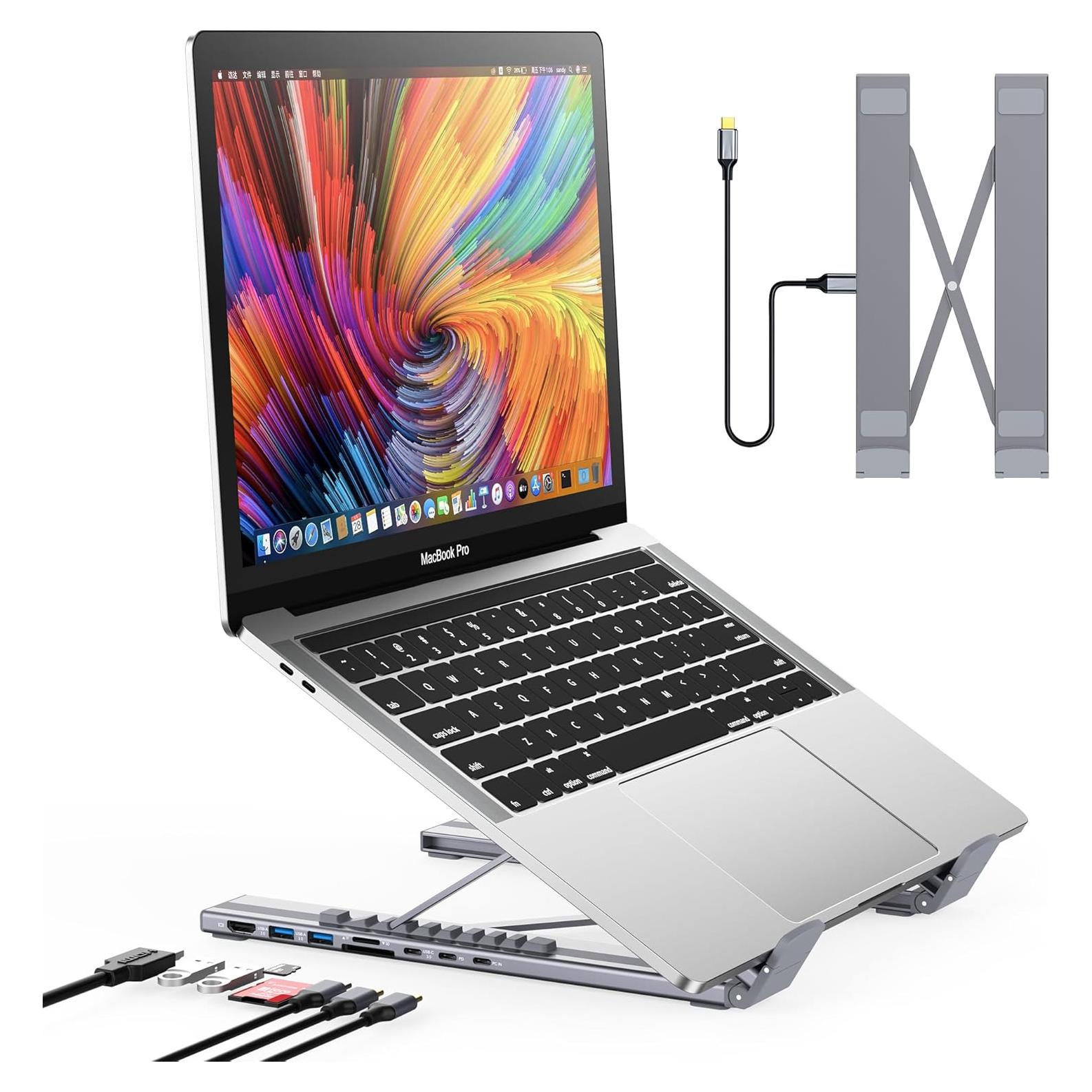 Hub USB C 8 en 1 Mukiya con HDMI 4K y 2 USB 3.0