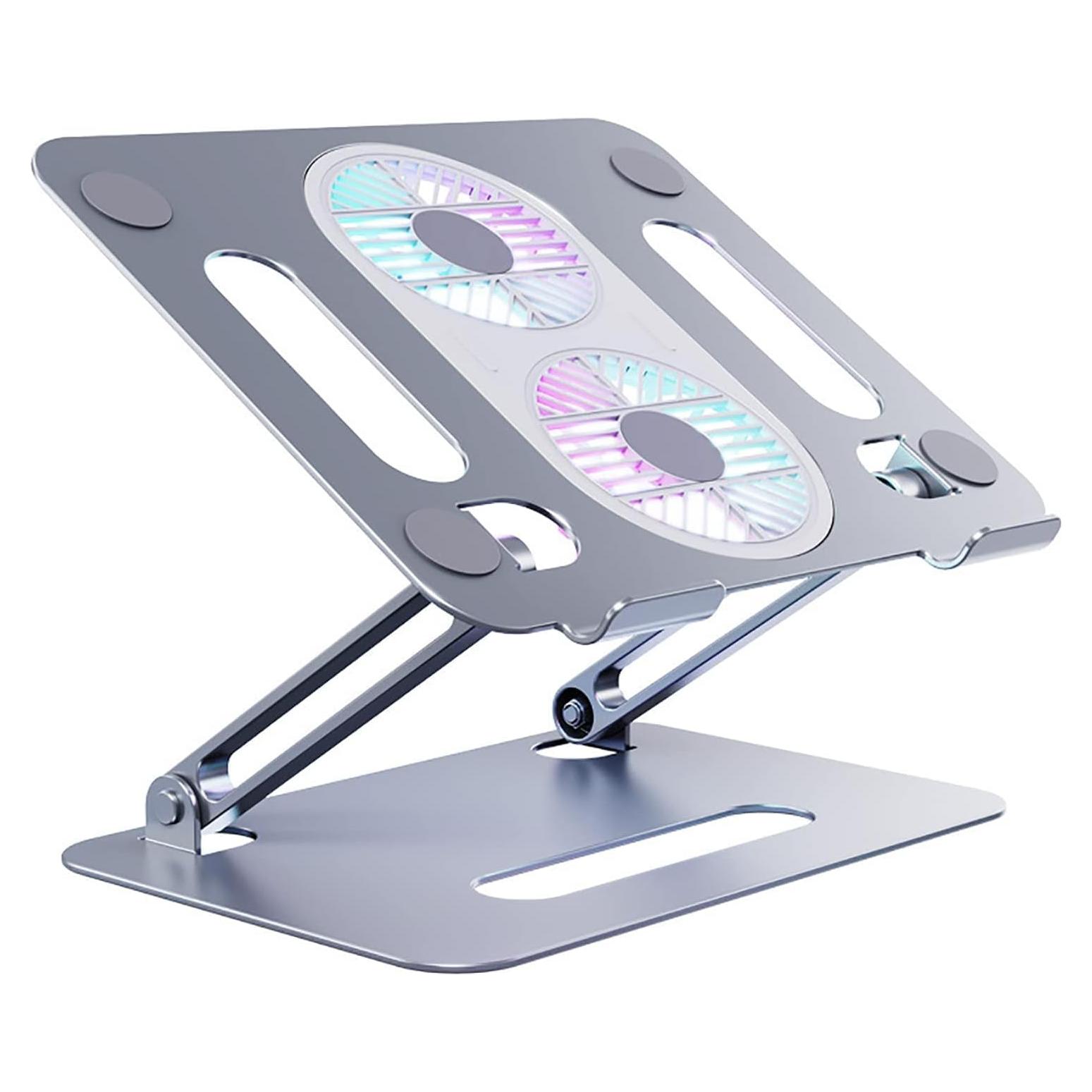 Soporte de Laptop Ajustable Eiyikof con Ventilador - Gris