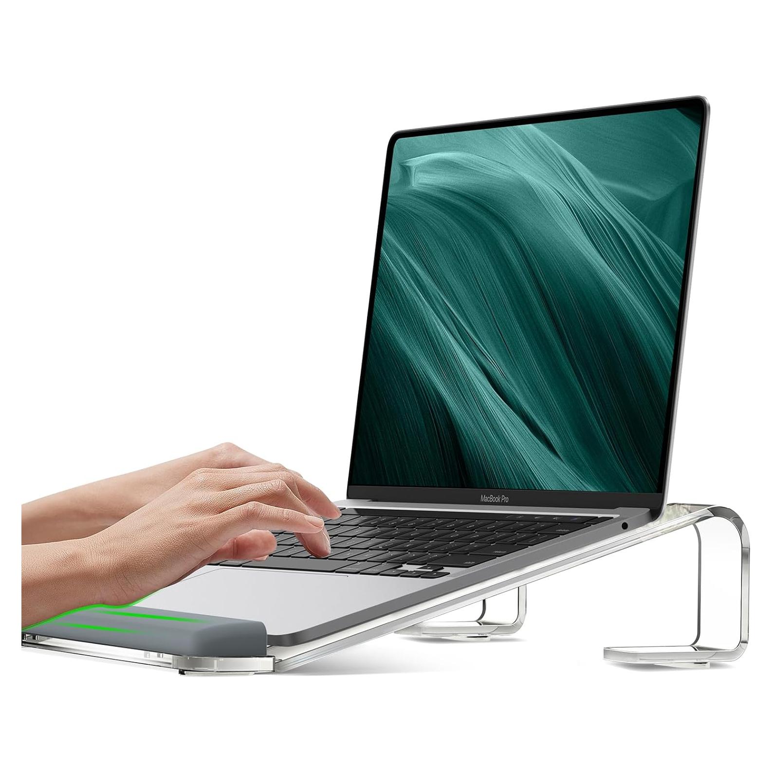 Soporte Ergonómico para Laptop JCZT NH04 Acrílico Transparente 10-17"