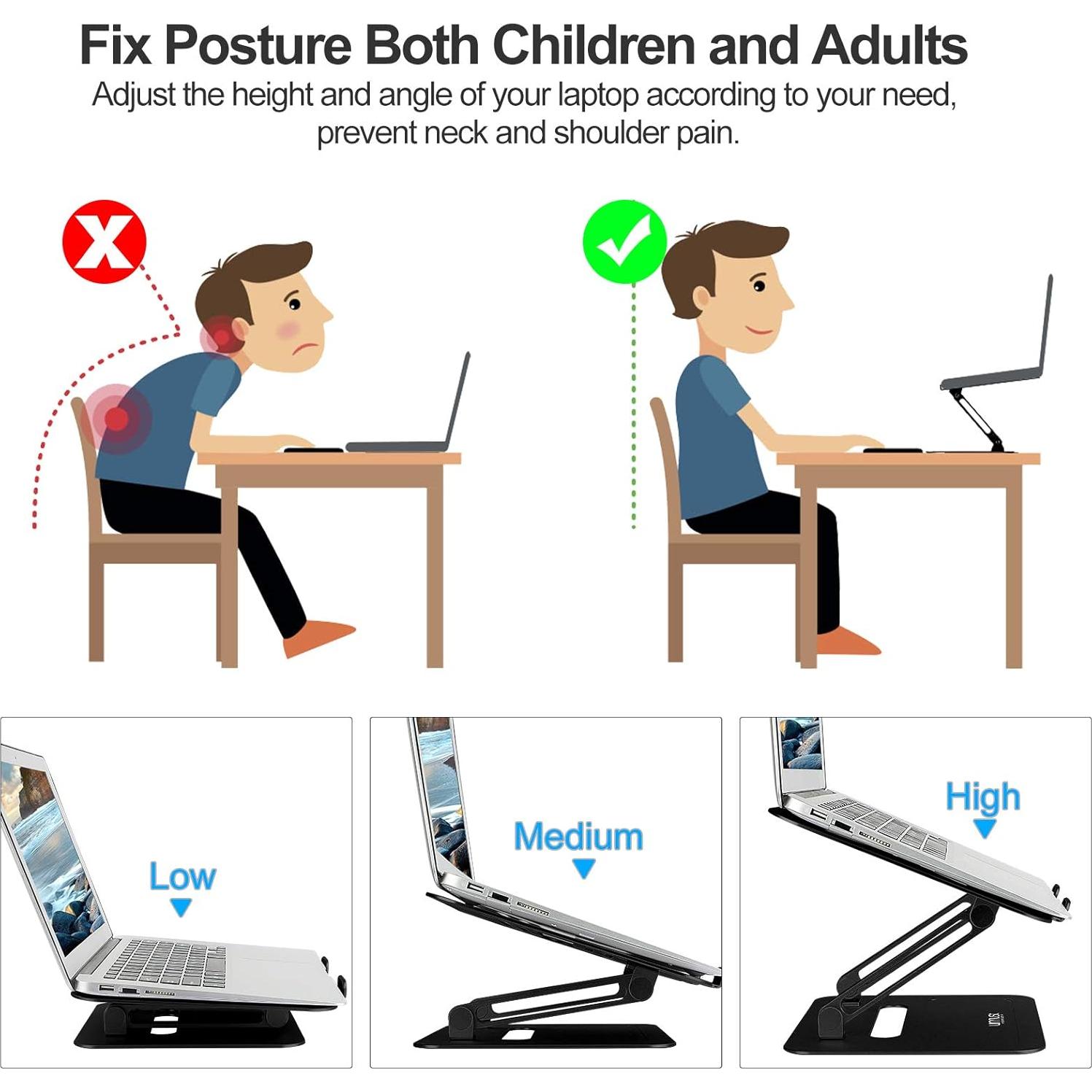 Soporte Ajustable para Laptop Urmust X1 Negro 10-17"