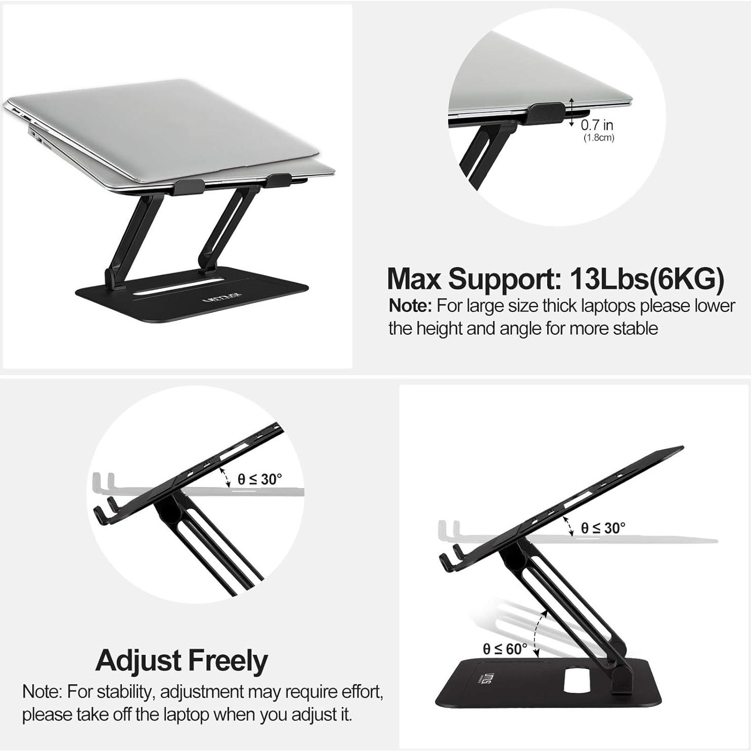 Soporte Ajustable para Laptop Urmust X1 Negro 10-17"