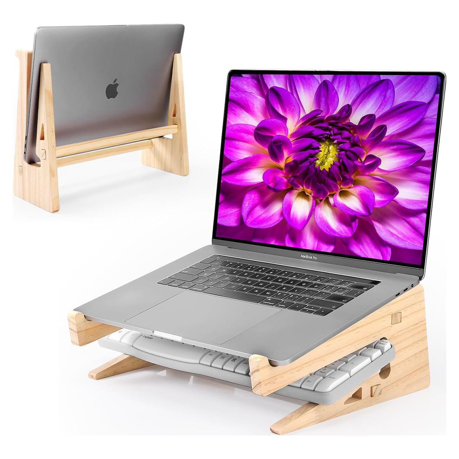 Soporte de Laptop de Madera VNYOTT Universal 13.3-17.3"