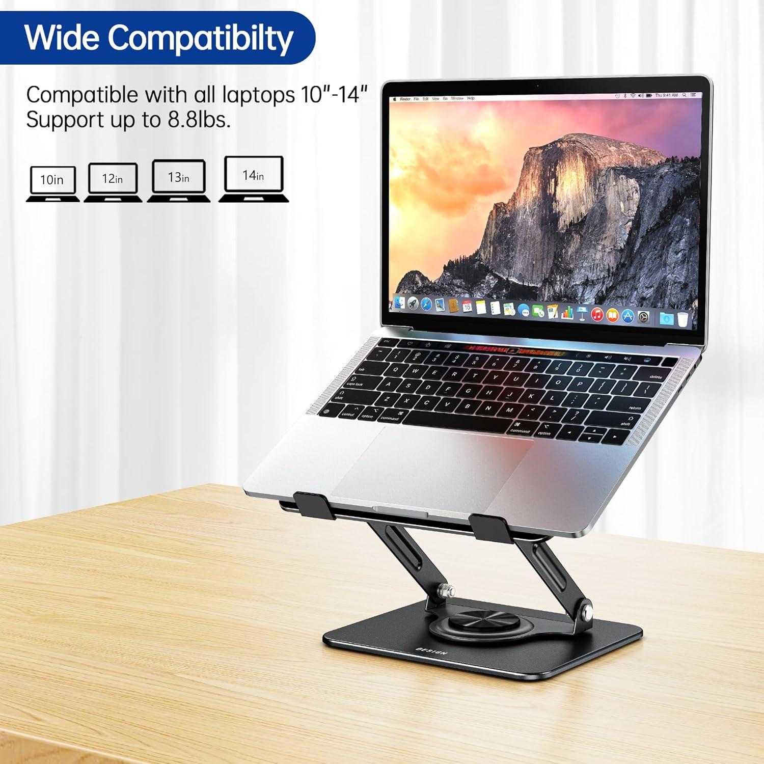 Soporte para Laptop BESIGN LS11 Ajustable 360° Negro 10-14"