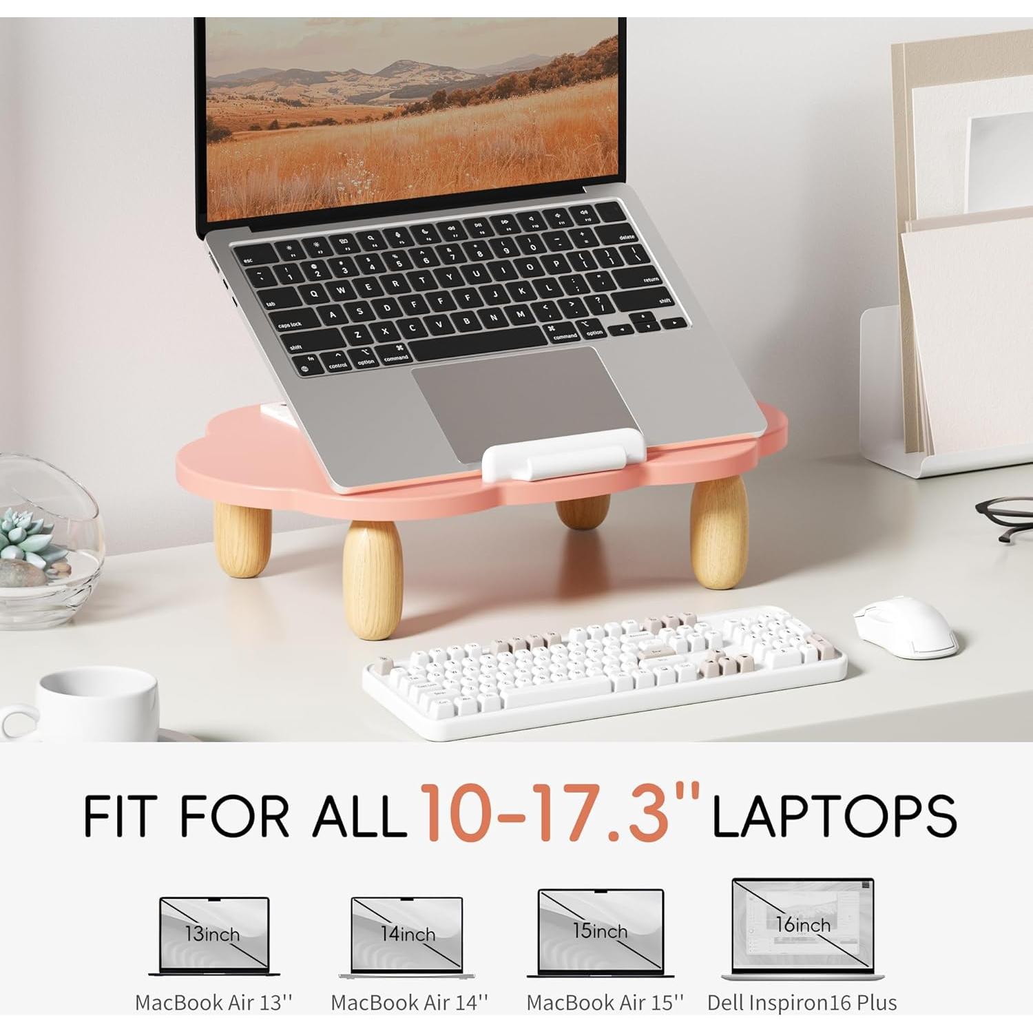 Soporte para Laptop Ajustable AFOOYO Nube Rosa 10-17.3"