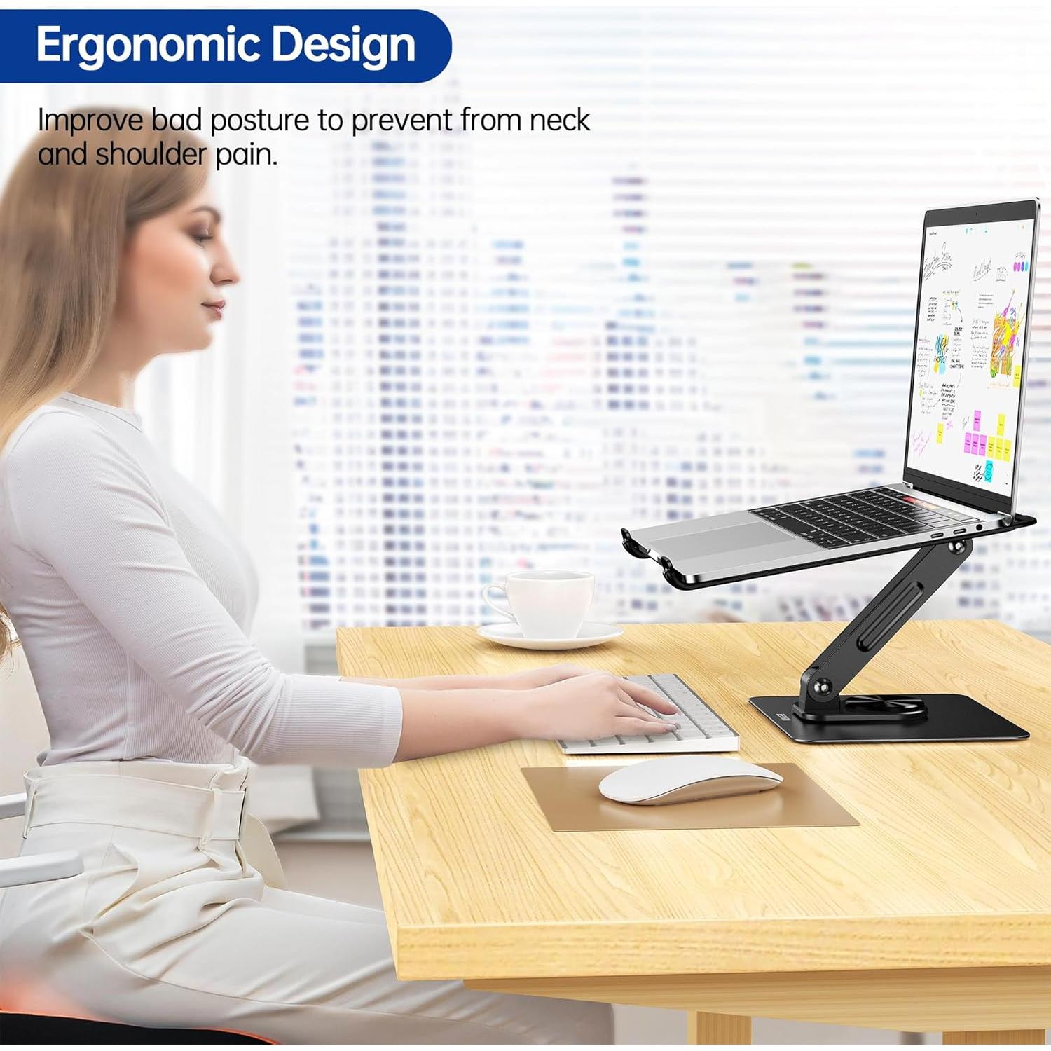 Soporte para Laptop BESIGN LS12 Ergonómico Ajustable 10-14"