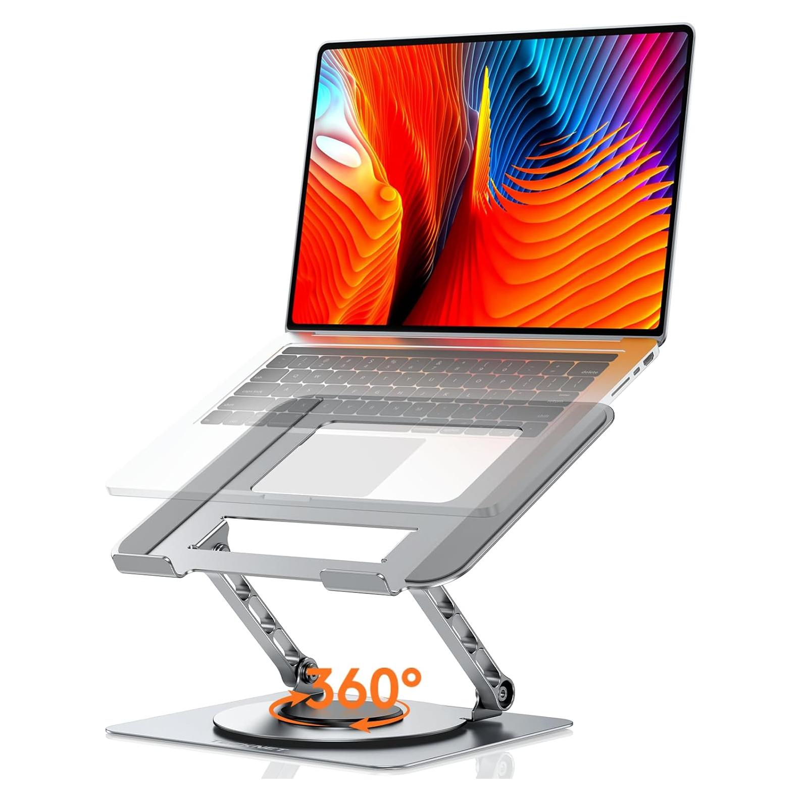 Soporte para Laptop TECKNET Ergonómico Plegable 10-17" Plata