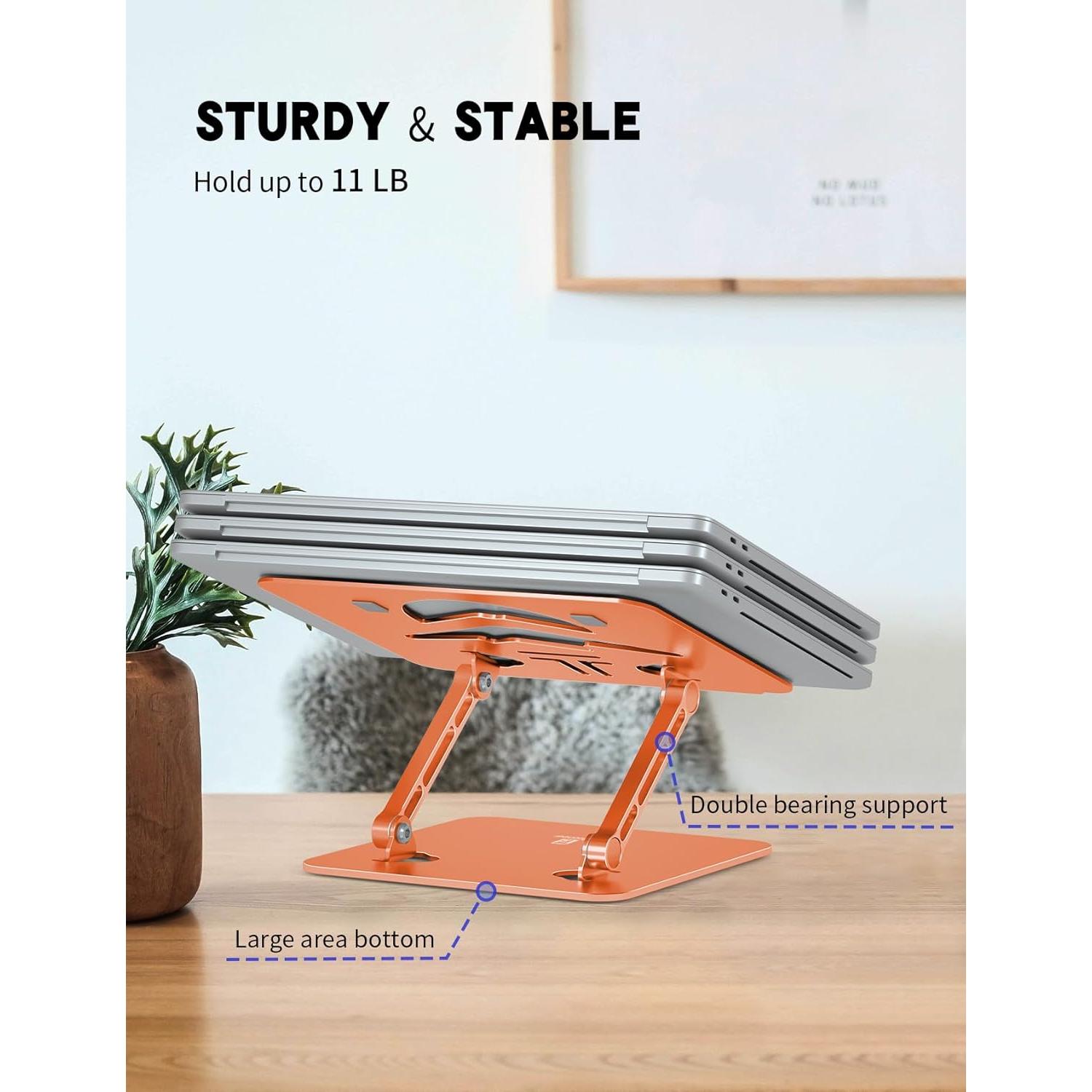 Soporte para Laptop ToBeoneer Ajustable Ergonómico Naranja