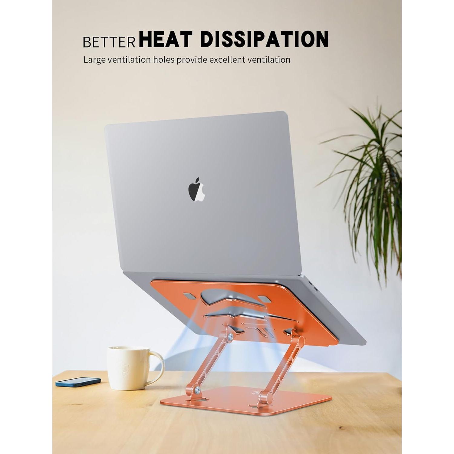 Soporte para Laptop ToBeoneer Ajustable Ergonómico Naranja