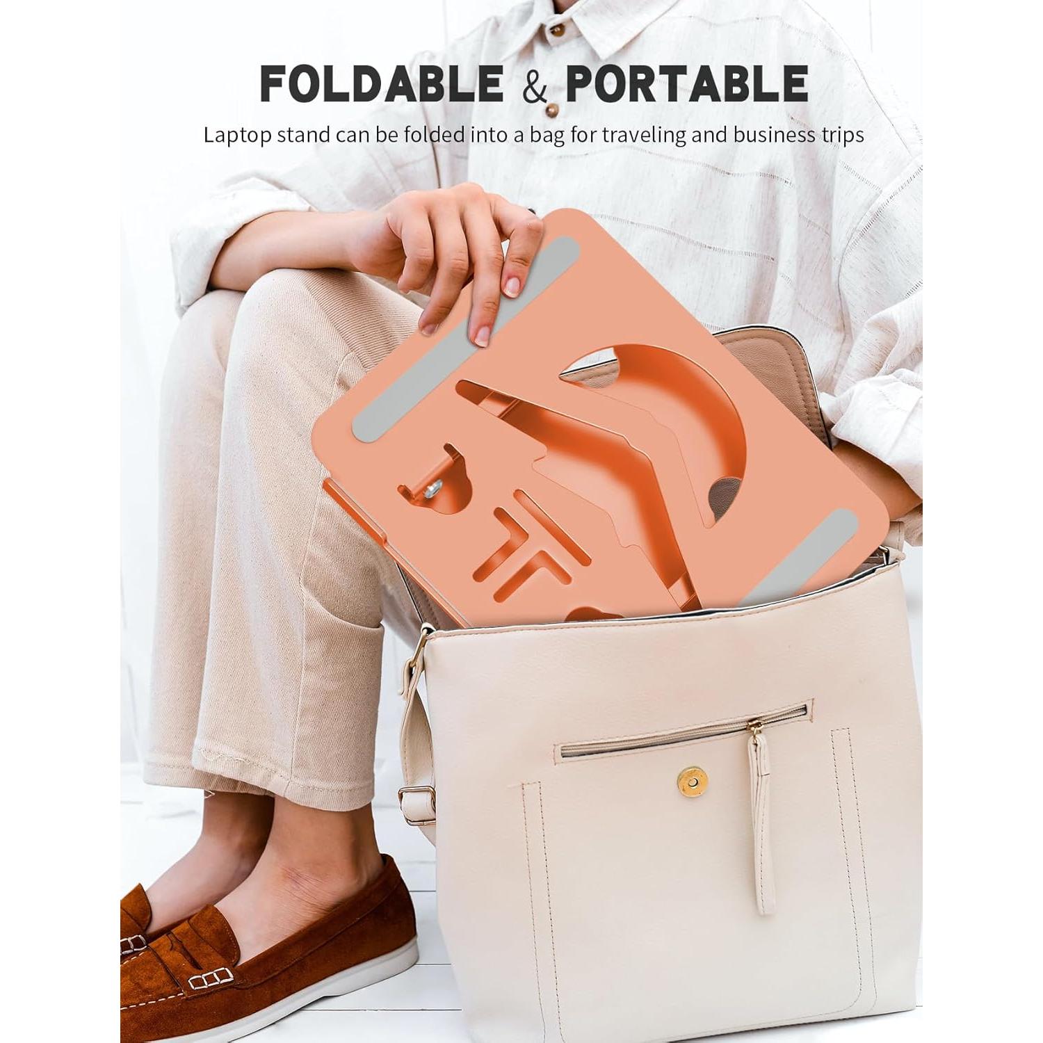 Soporte para Laptop ToBeoneer Ajustable Ergonómico Naranja