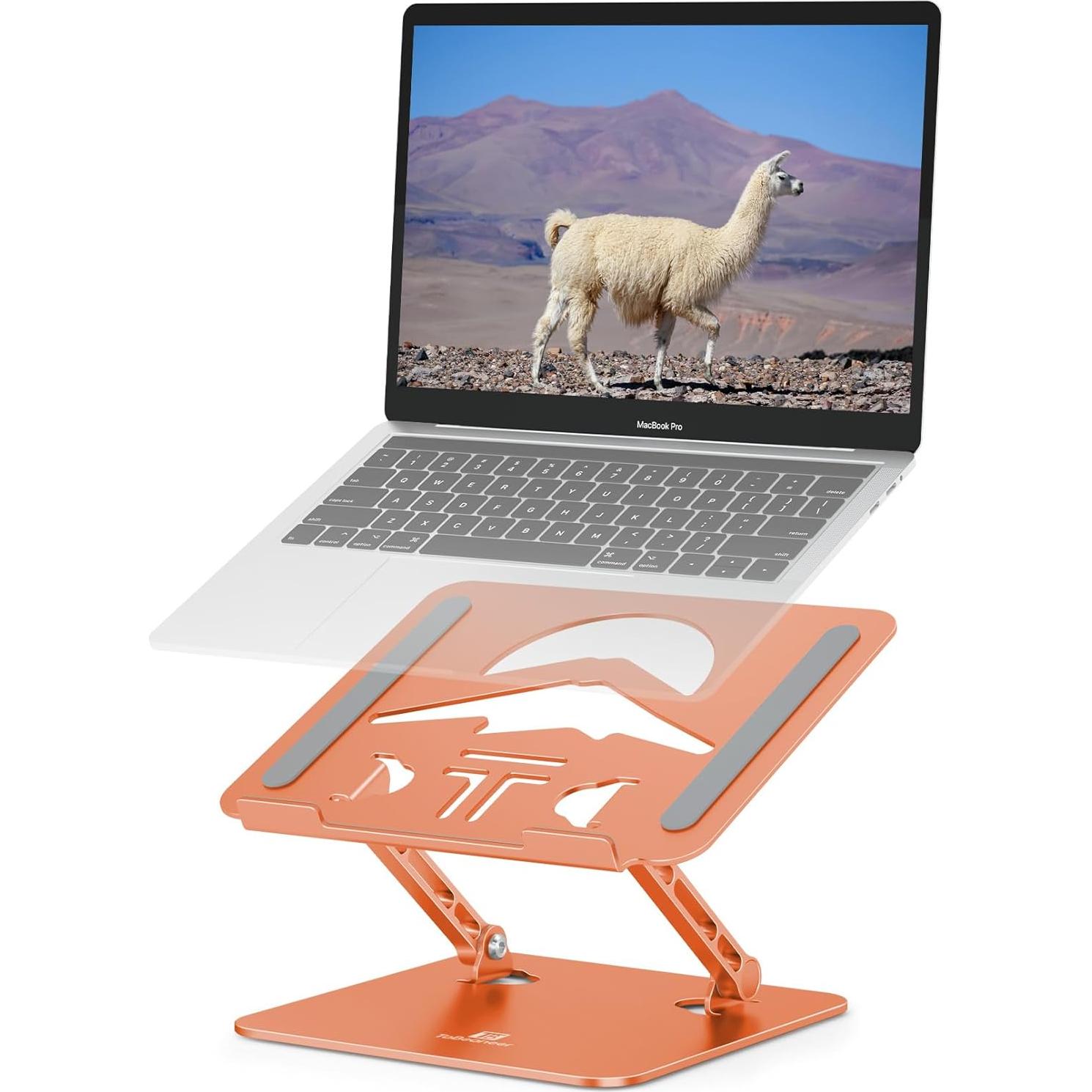 Soporte para Laptop ToBeoneer Ajustable Ergonómico Naranja