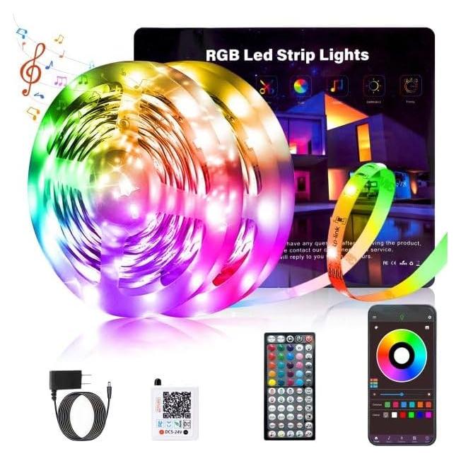 Tiras LED RGB 30.48 m Ledagic 720 LEDs Control Remoto App