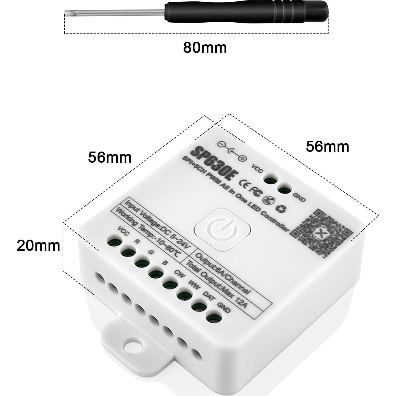 Controlador LED Bluetooth RGBZONE SP630E 5V/12V/24V