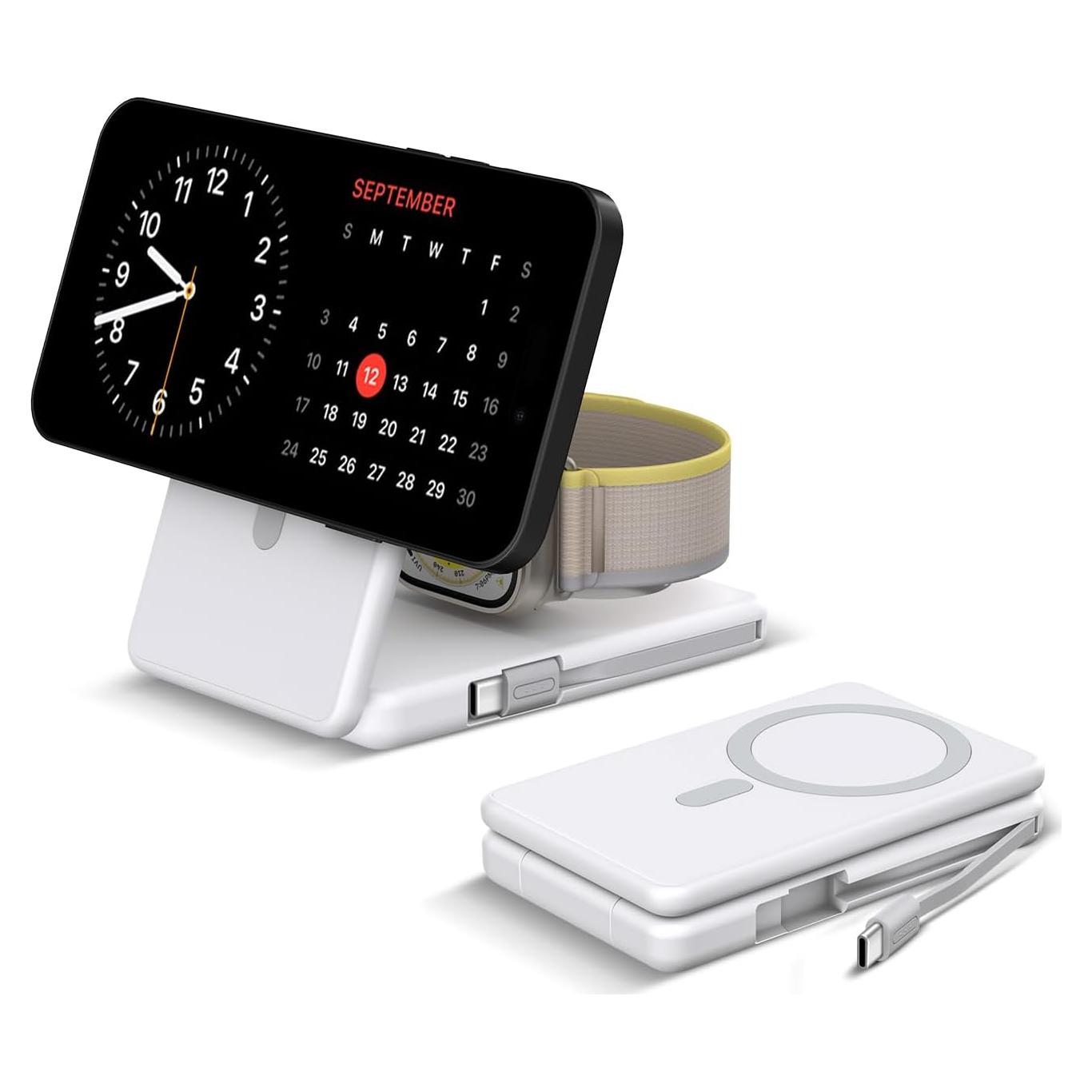 Estación de Carga Inalámbrica DDUAN 5000mAh para iPhone y Reloj