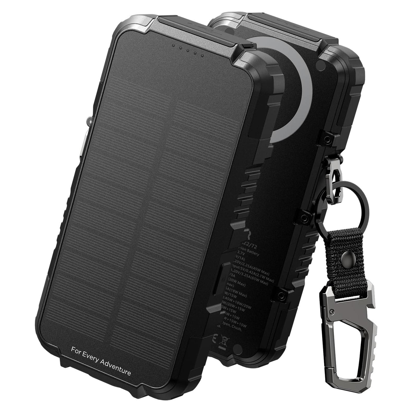 Cargador Solar Dexnor 27000mAh 65W PD3.0 Carga Rápida