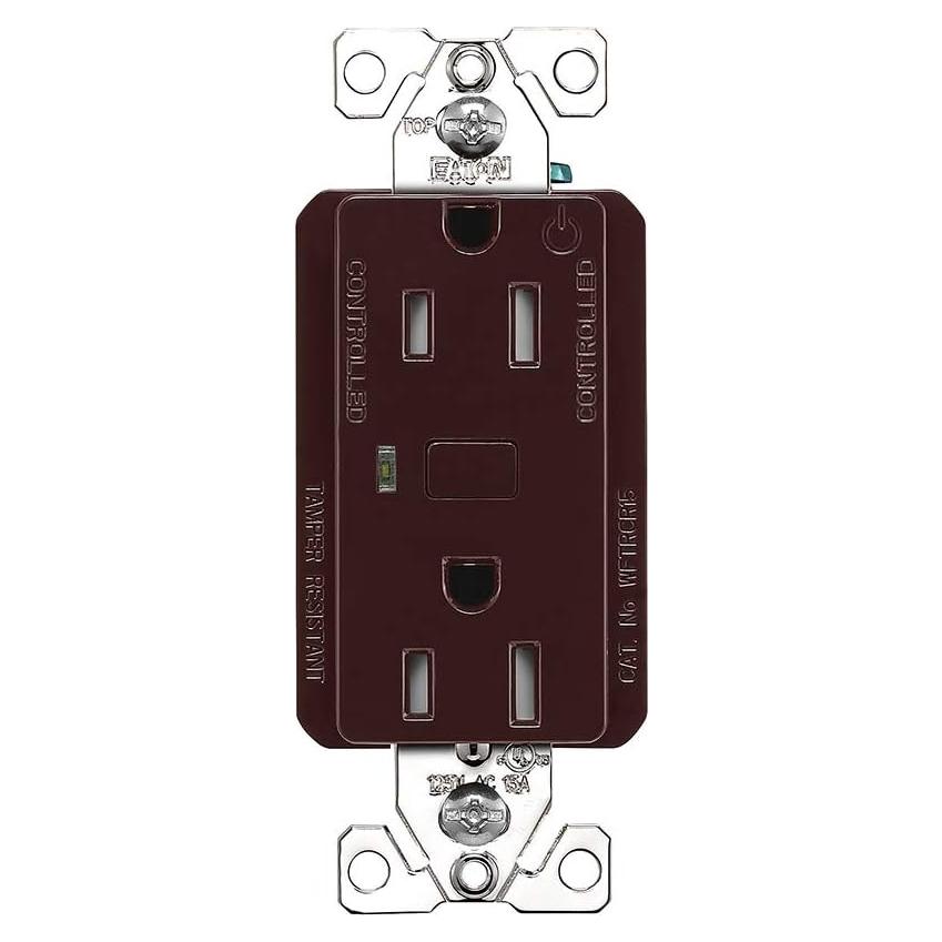 Enchufe Inteligente Wi-Fi Eaton WFTRCR15-B-SP-L Alexa Marrón
