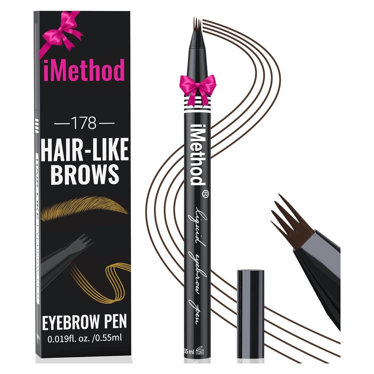 Lápiz de Cejas iMethod Marrón Negro - Microblading a Prueba de Agua