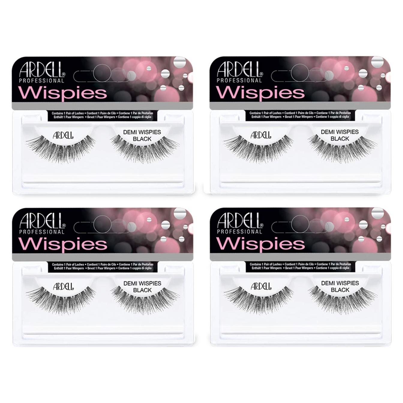 Pestañas Postizas Ardell Demi Wispies Negras - 4 Pares