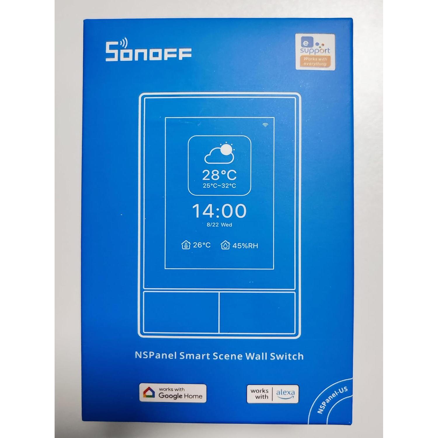 Interruptor Inteligente SONOFF NSPanel 240V Táctil Negro