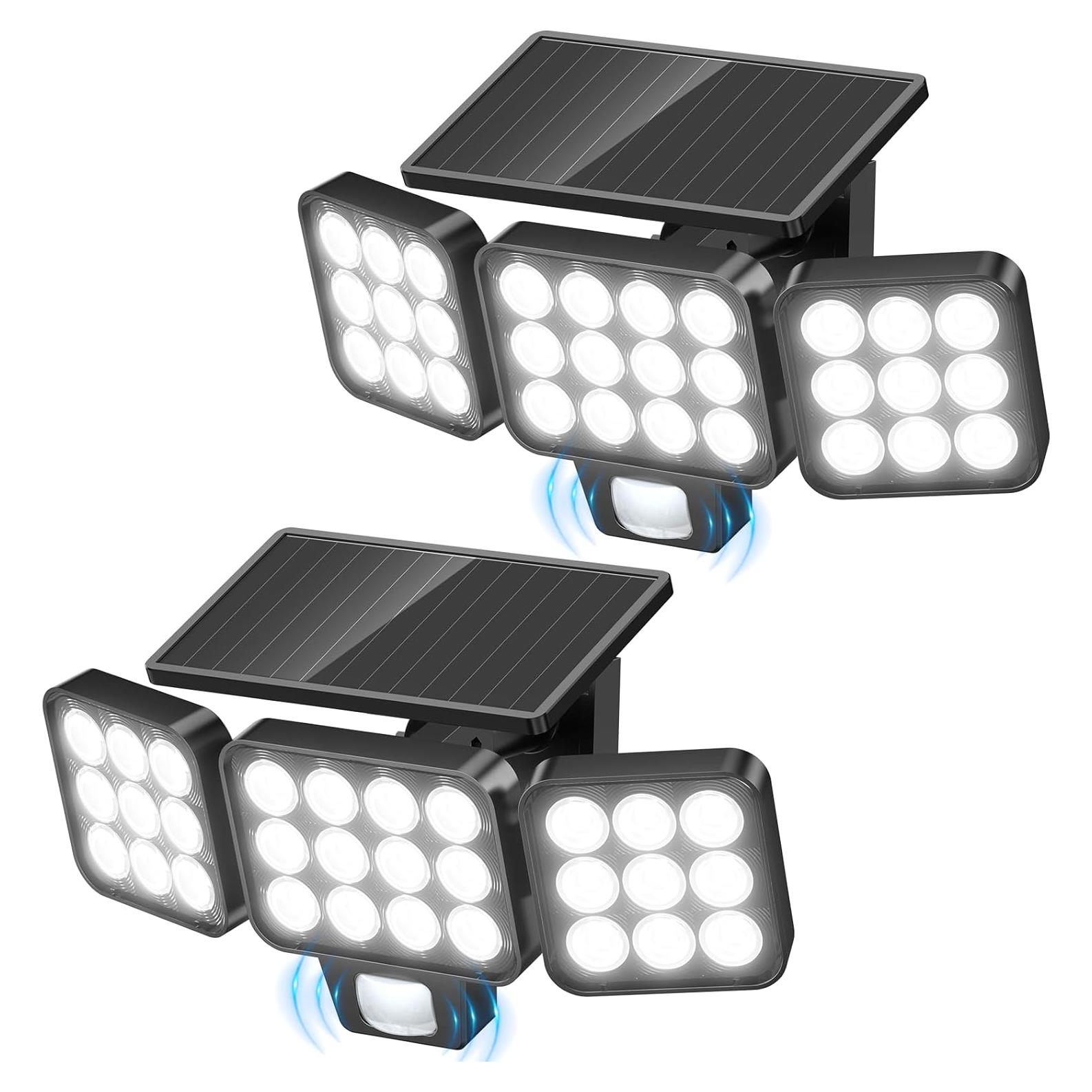 Luces Solares WdtPro TWL002 para Exterior 3500LM 2 Paquete