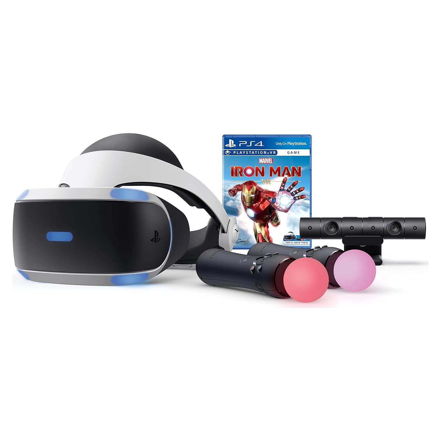 Paquete Sony PlayStation VR Marvel's Iron Man - Auriculares, Cámara, 2 Controladores