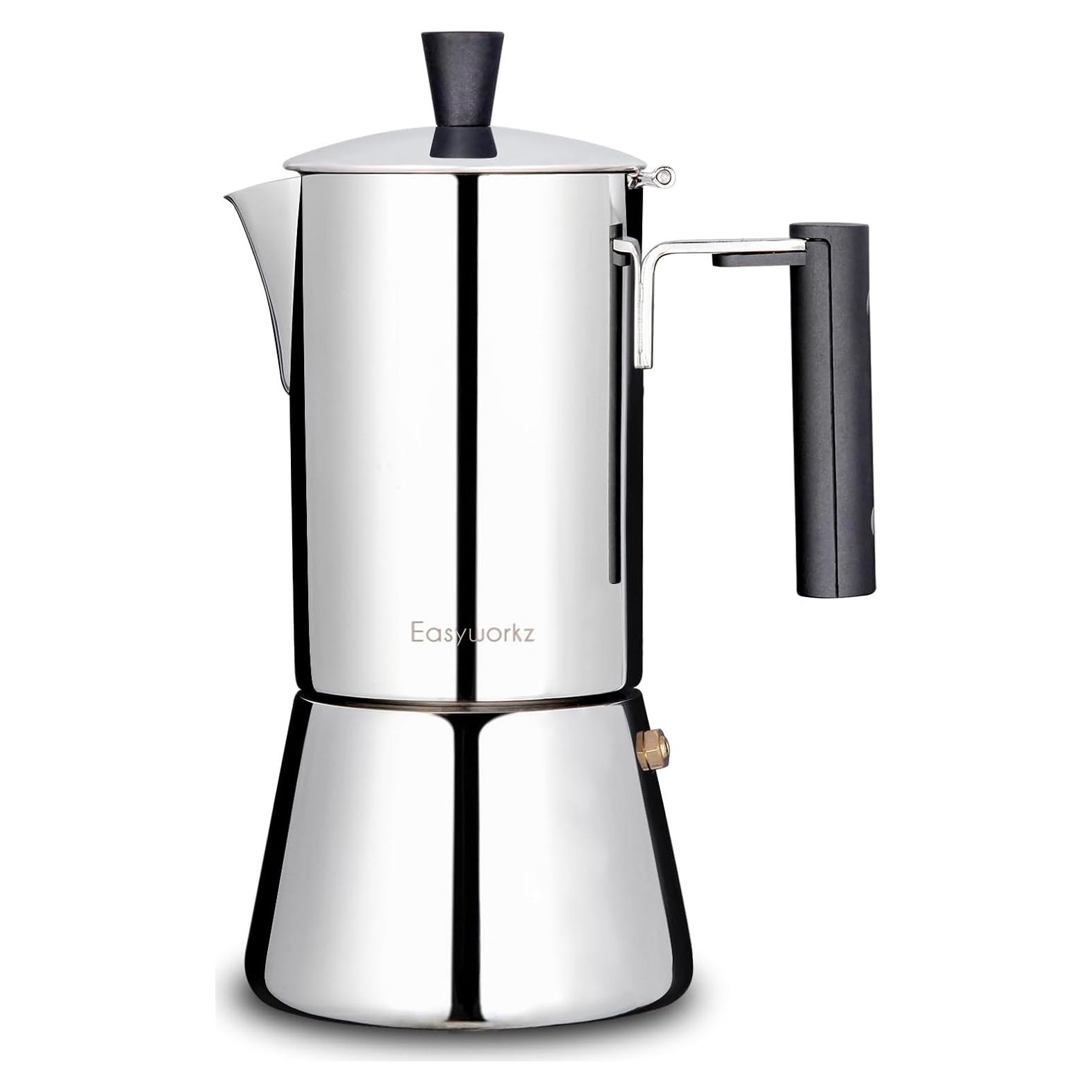 Cafetera Espresso Moka Pot Easyworkz 6 Tazas 300ml Acero Inoxidable