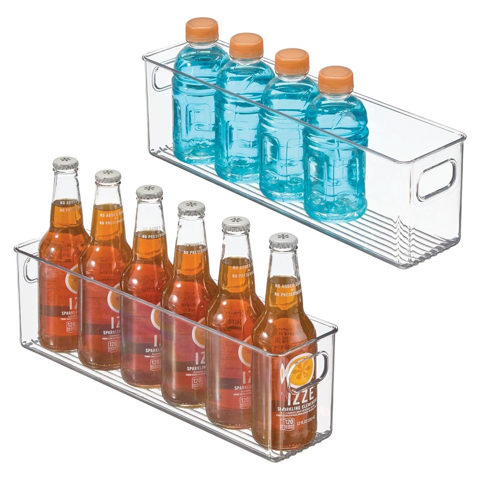 mDesign Organizador de Cocina Plástico Transparente - 2 Unidades