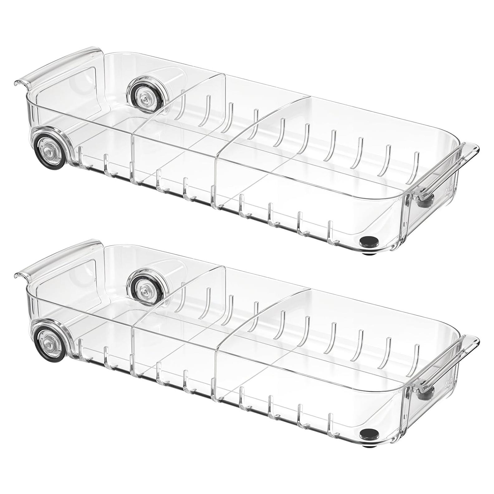 Organizador de Cajón de Refrigerador Maquita 2 Pcs Transparente