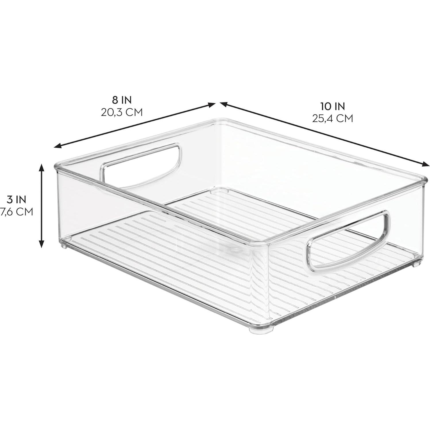 Contenedor Apilable iDesign Linus 25,4x20,3x7,6cm Transparente