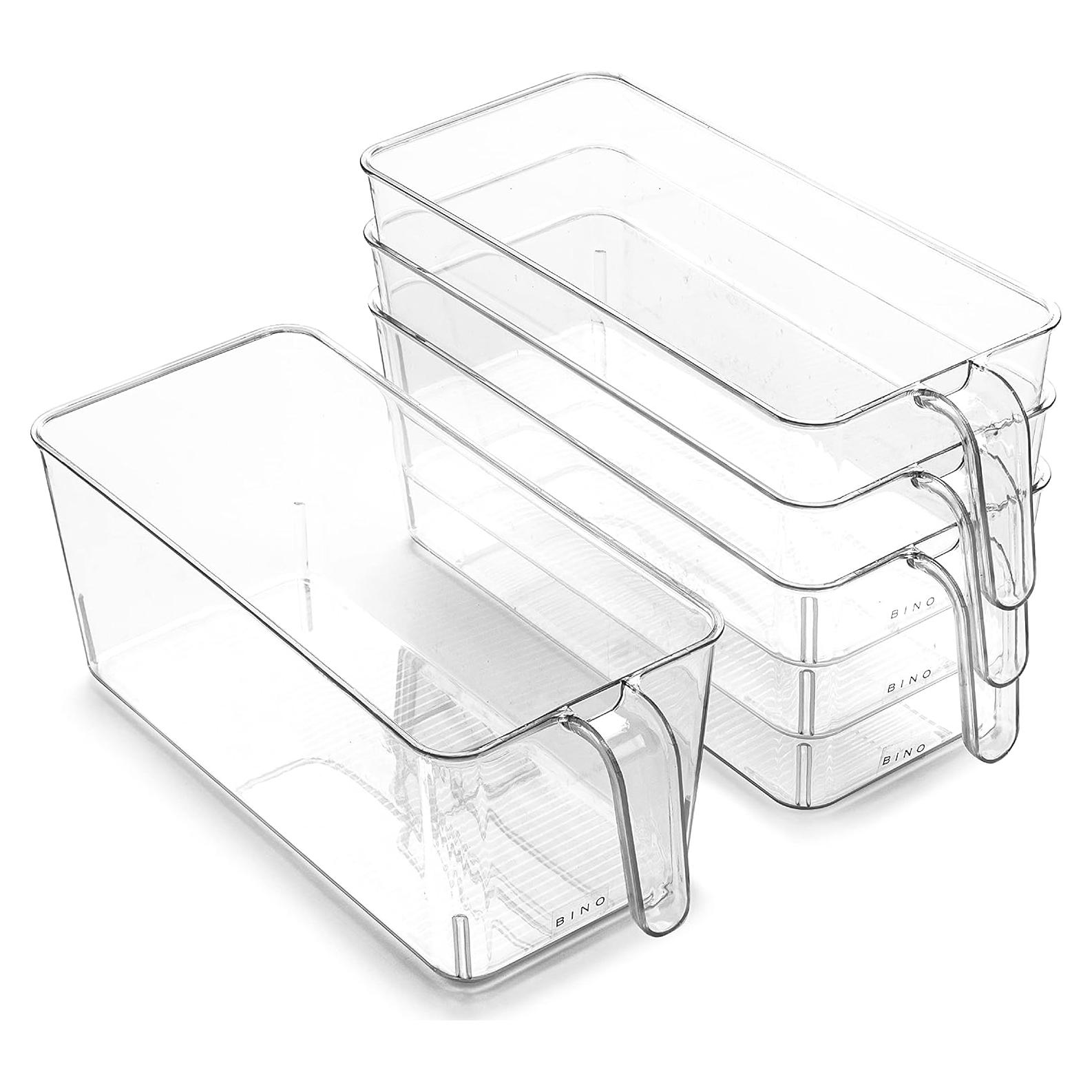 BINO Contenedores de Almacenamiento Plástico Medianos - Paquete de 4