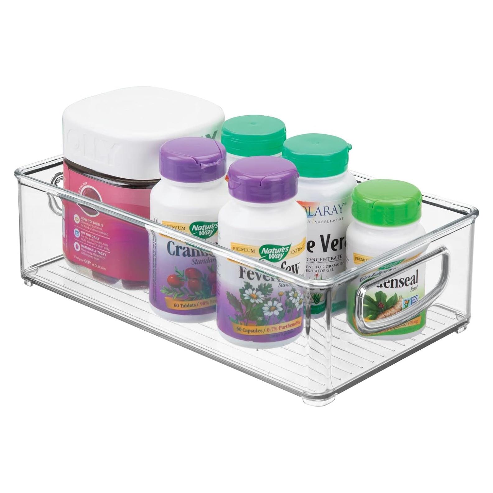 Caja de Almacenamiento Apilable mDesign 25.4x15.2 cm Transparente