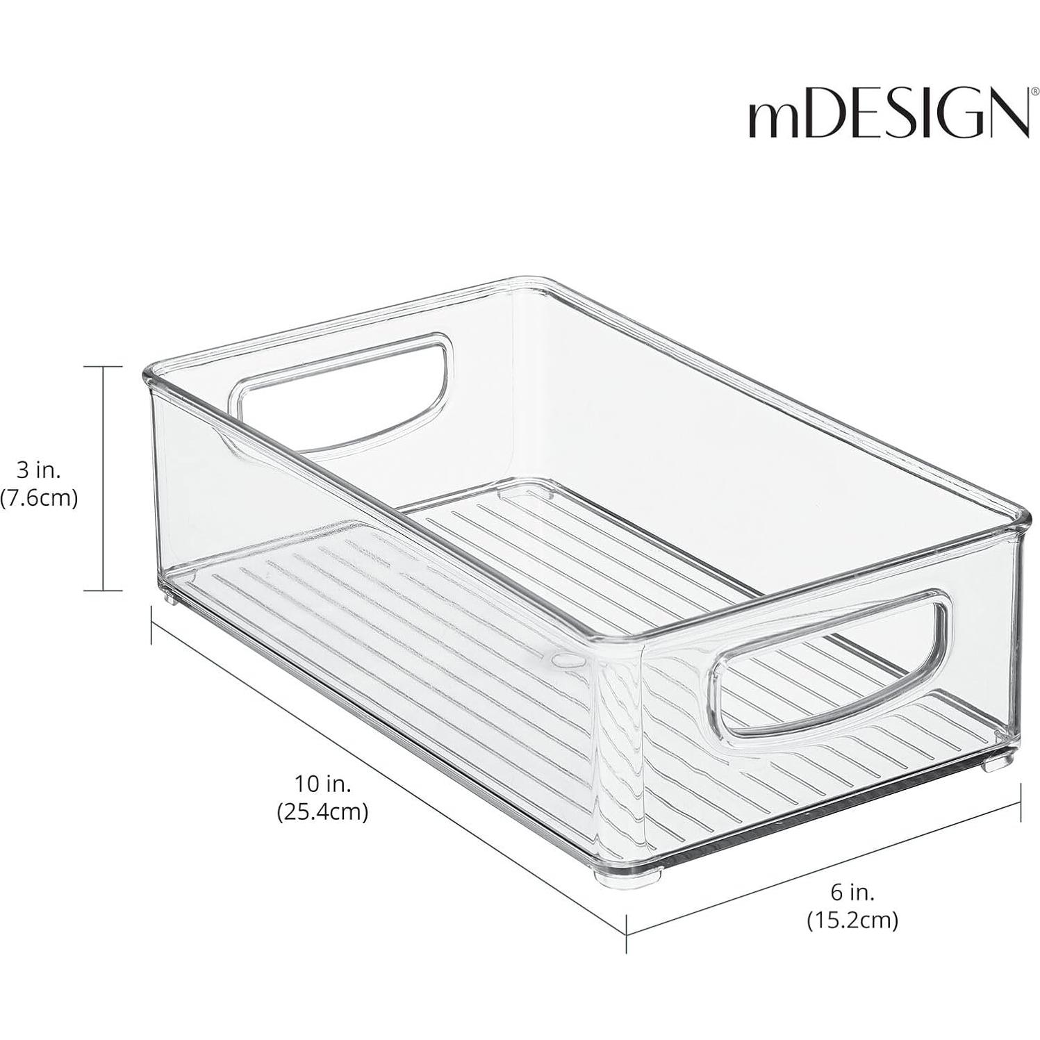 Caja de Almacenamiento Apilable mDesign 25.4x15.2 cm Transparente