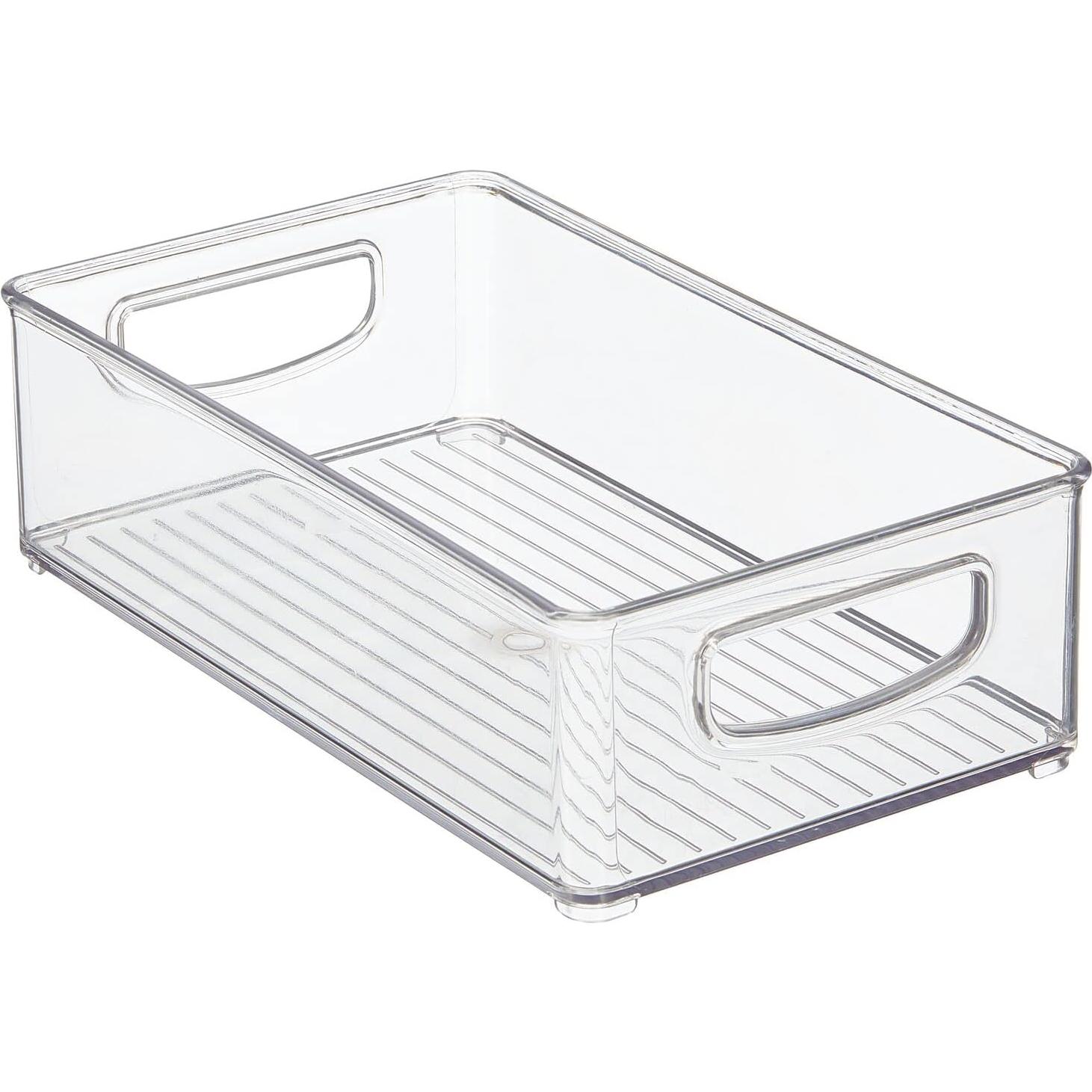 Caja de Almacenamiento Apilable mDesign 25.4x15.2 cm Transparente