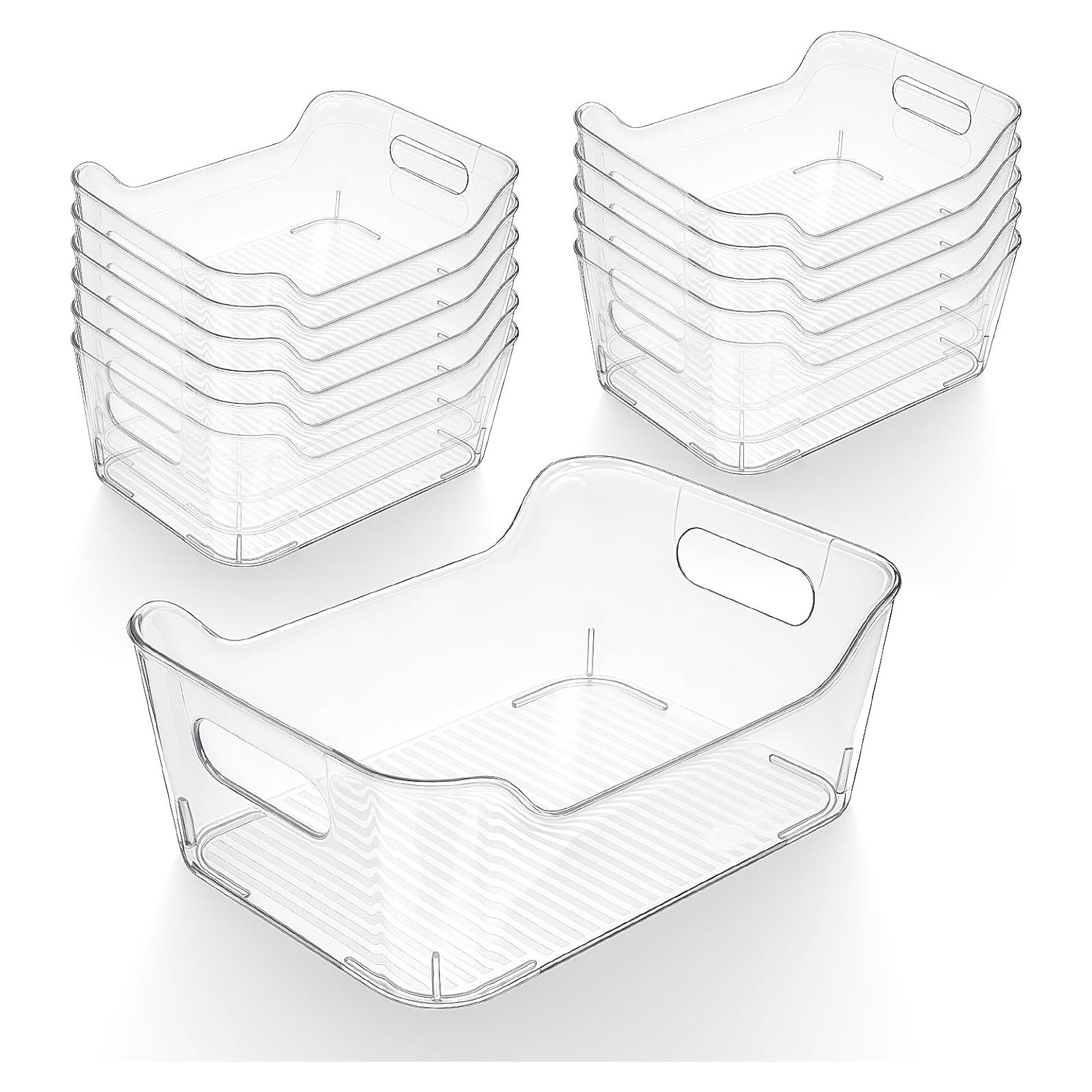 12 Contenedores de Almacenamiento Plástico Transparente JOUTYFOR