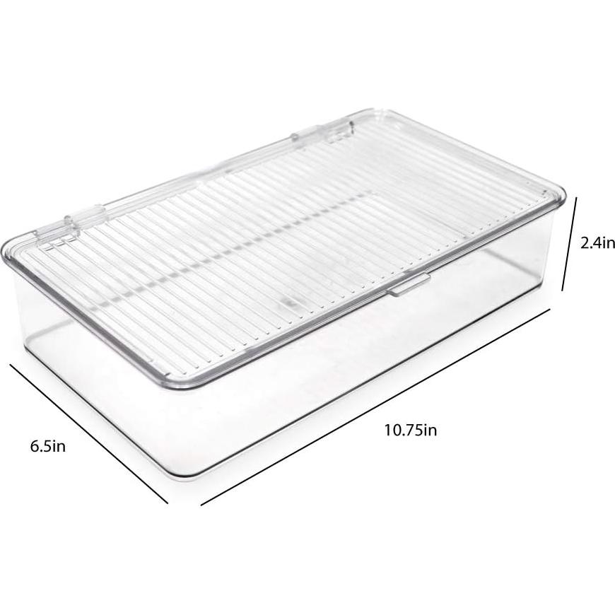 Contenedor Organizador Apilable Isaac Jacobs 27.3x16.5x6.1cm Transparente