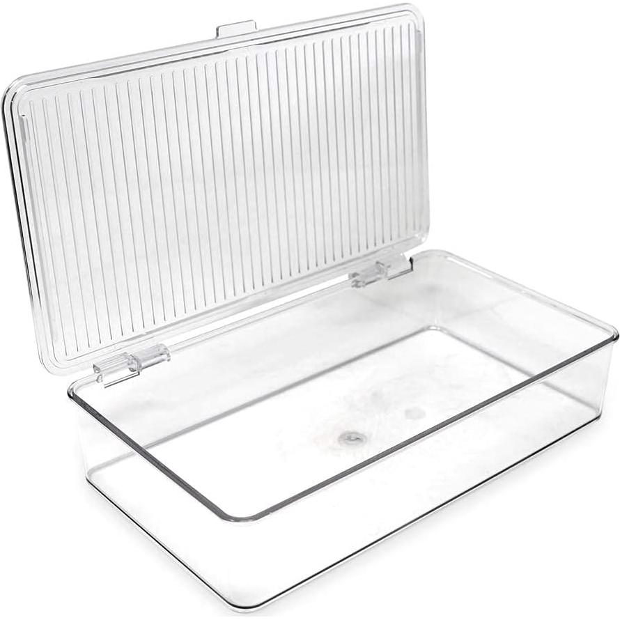 Contenedor Organizador Apilable Isaac Jacobs 27.3x16.5x6.1cm Transparente