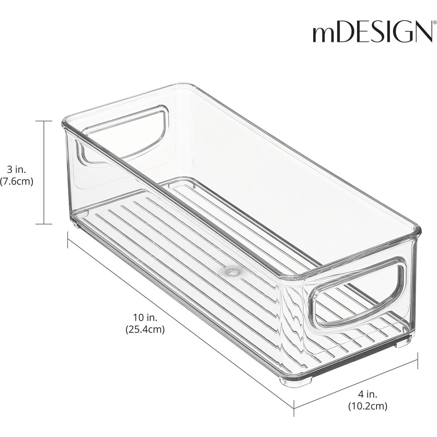 Caja Organizadora Plástica mDesign 4 Unidades 25.4x10.16cm